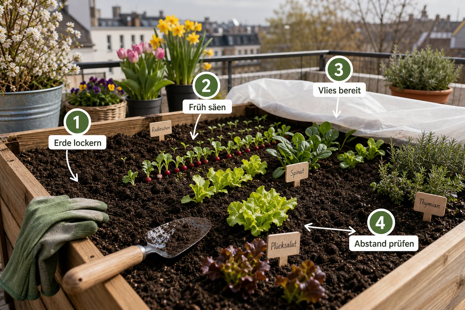 Infografik: Praktische Checkliste - Hochbeet Frühling Bepflanzen Zeitplan: Anleitung, Tipps und häufige Fehler