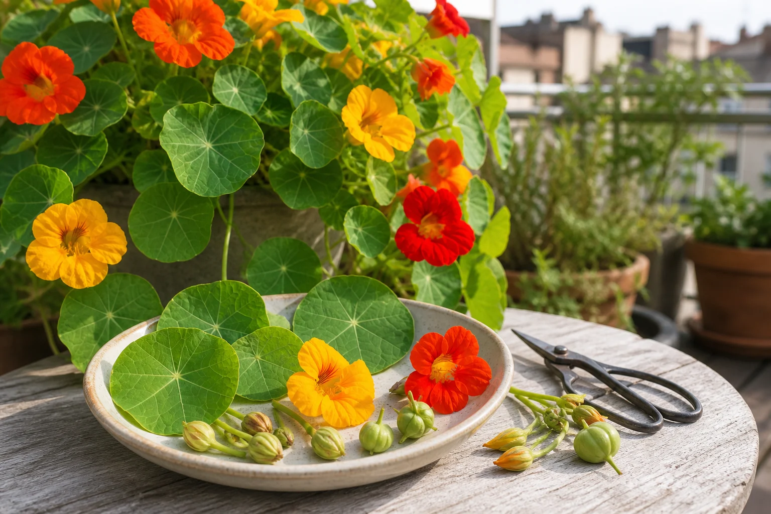 Foto: Welche Pflanzenteile der Kapuzinerkresse können Sie essen? - Kapuzinerkresse anbauen: essbares Heilkraut im Garten und auf dem Balkon