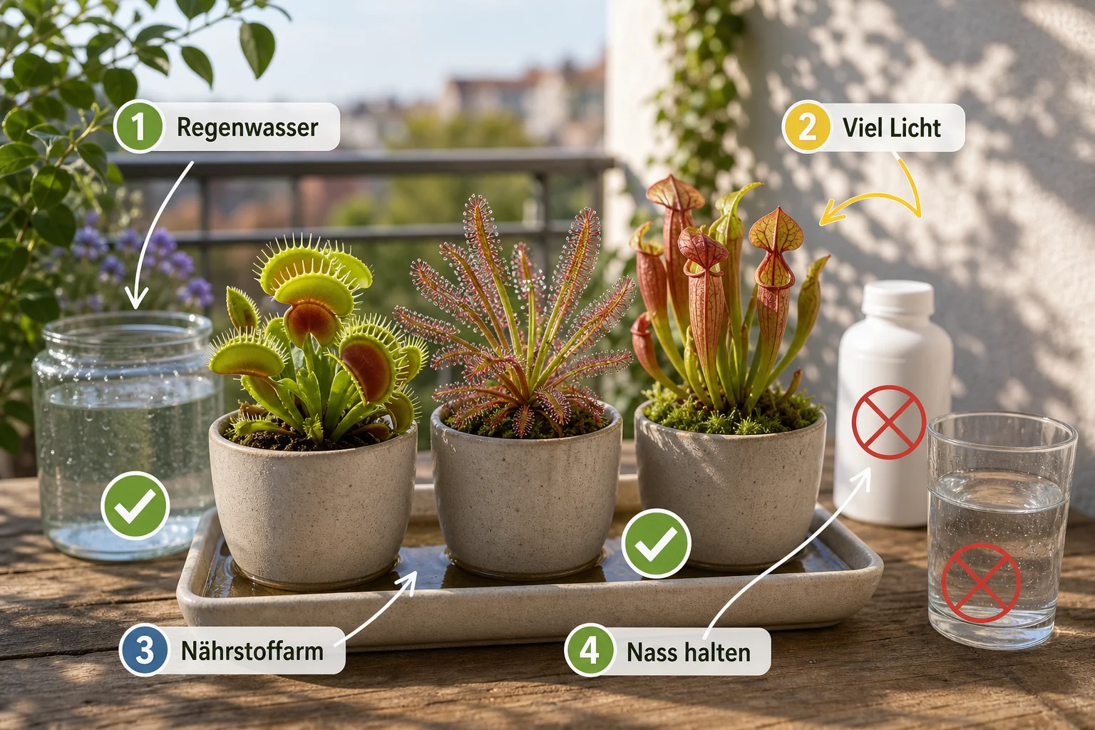 Erklärbild: Häufige Fehler und wie Sie sie vermeiden - Karnivoren Pflege Anfänger Arten: Anleitung, Tipps und häufige Fehler