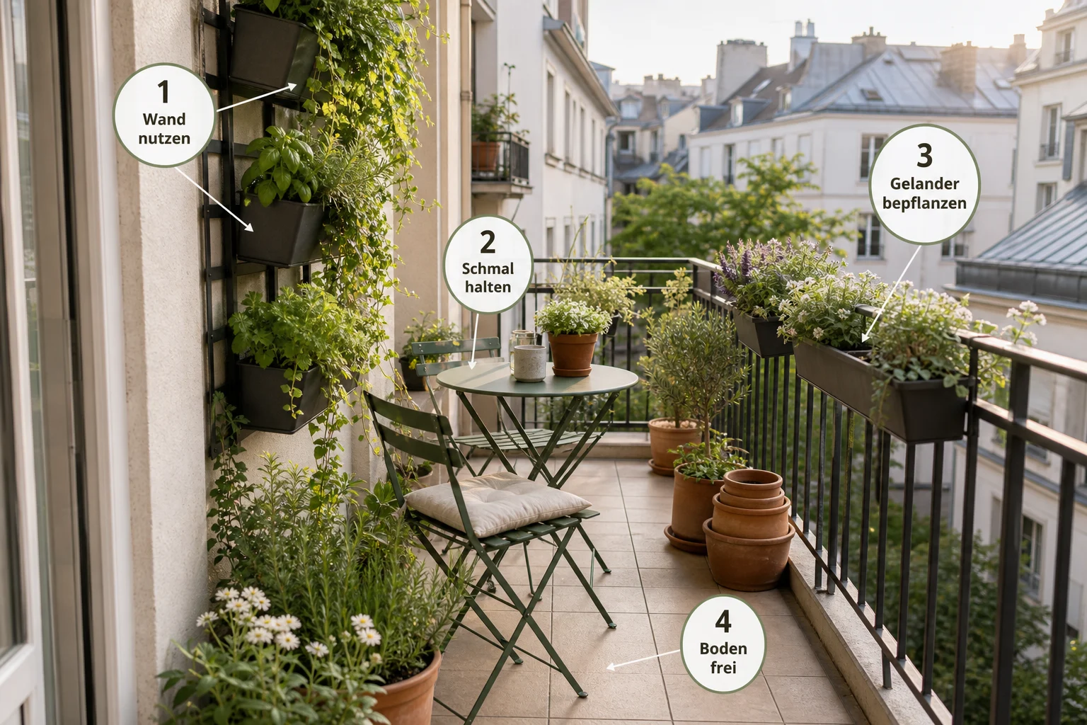 Infografik: Einführung: Was Sie zu kleine balkone gestalten pflanzen platz wissen sollten - Kleine Balkone Gestalten Pflanzen Platz: Anleitung, Tipps und häufige Fehler