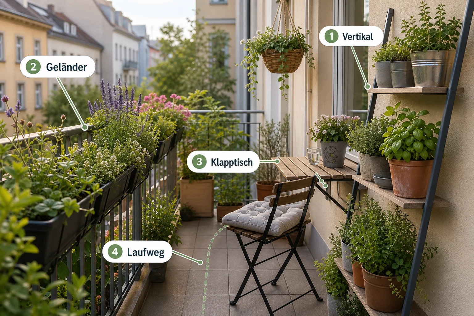 Infografik: Praktische Checkliste - Kleine Balkone Gestalten Pflanzen Platz: Anleitung, Tipps und häufige Fehler