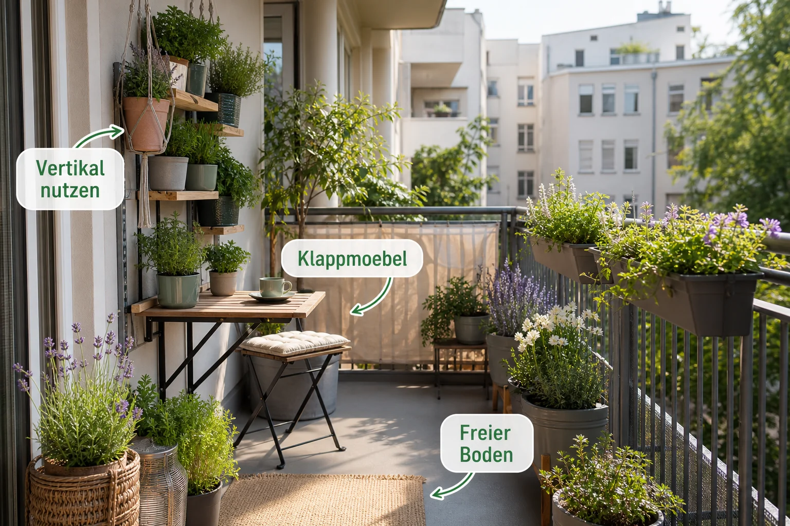 Infografik: Fazit - Kleine Balkone Gestalten Pflanzen Platz: Anleitung, Tipps und häufige Fehler