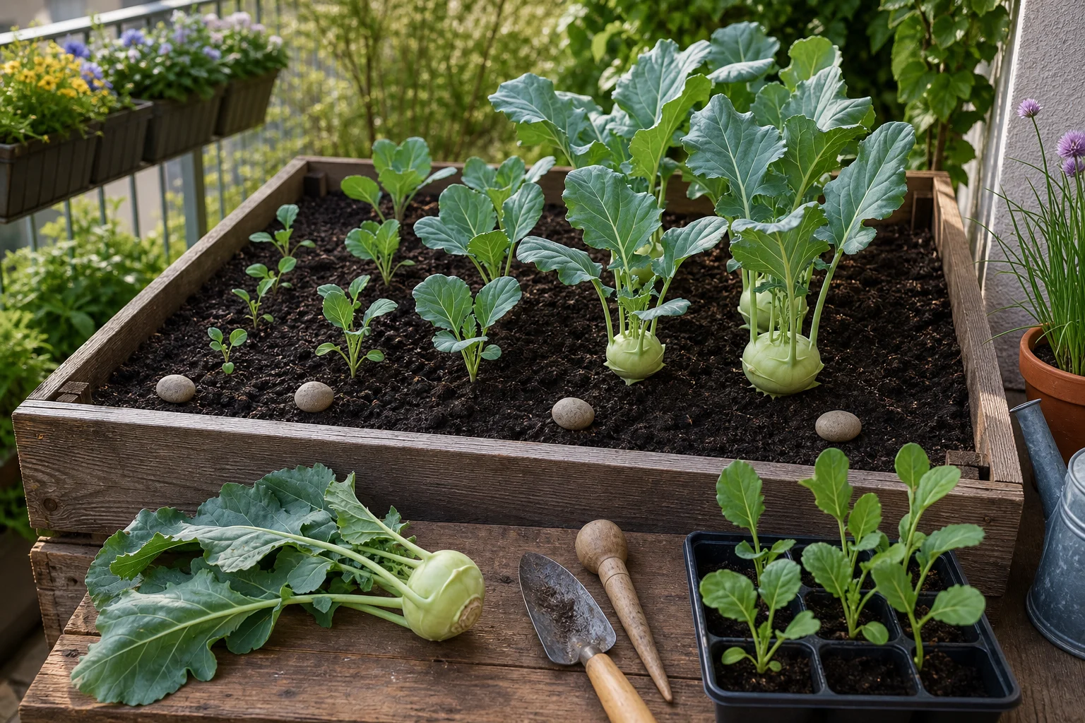 Foto: Was Sie zu kohlrabi anbauen zeitpunkt ernten sofort entscheiden sollten - Kohlrabi anbauen: Zeitpunkt planen und richtig ernten
