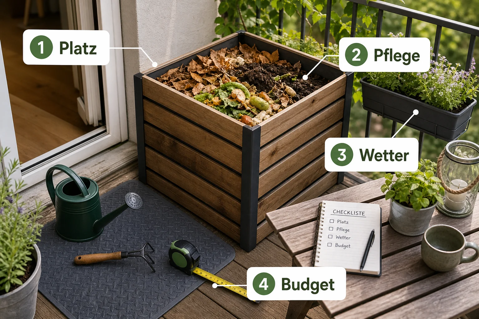 Infografik: Checkliste vor der Umsetzung - Kompost Anlegen Schritt Für Schritt: Schritt-für-Schritt erklärt