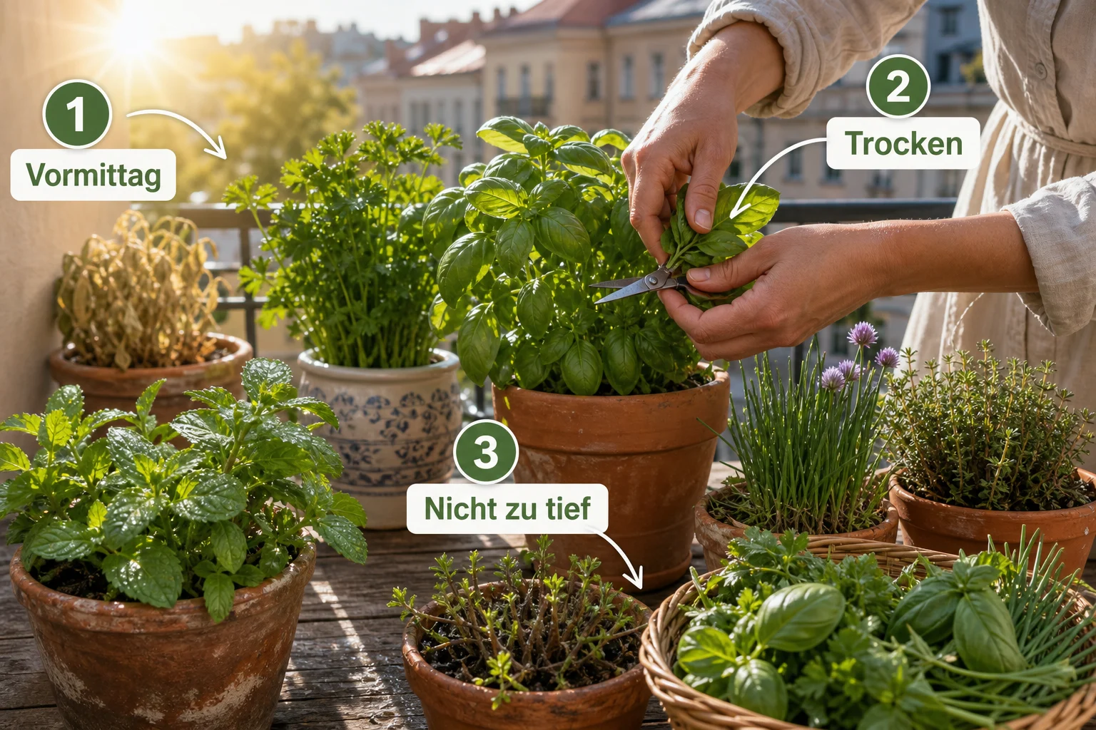 Infografik: Häufige Fehler und wie Sie sie vermeiden - Kräuter Ernten Zeitpunkt Vormittag: Anleitung, Tipps und häufige Fehler