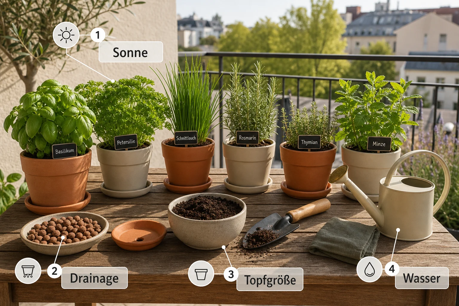 Infografik: Auswahlkriterien für Kräutergarten Anlage - Kräutergarten Anlegen Anfänger Balkon: Anleitung, Tipps und häufige Fehler