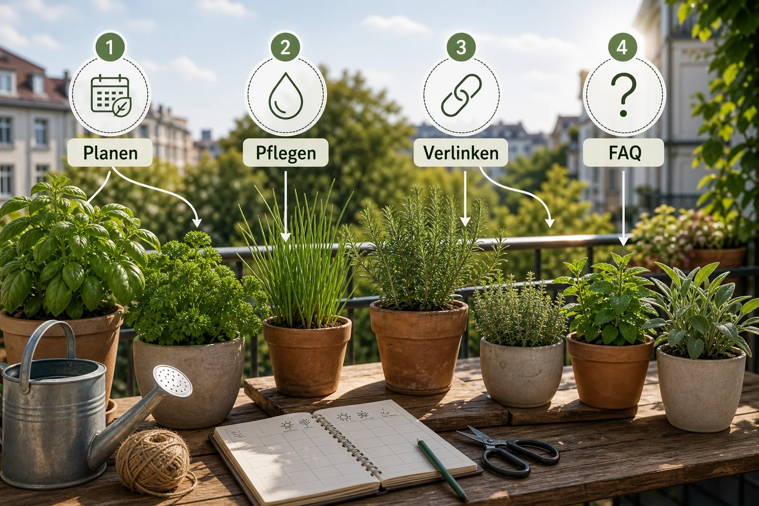 Infografik: Fazit und nächste Schritte - Kräutergarten Balkon Welche Kräuter: Anleitung, Tipps und häufige Fehler