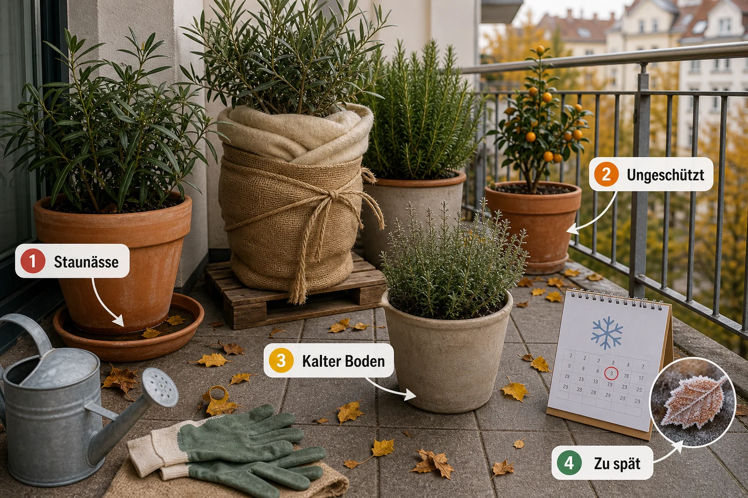 Infografik: Häufige Fehler und wie Sie sie vermeiden - Kübelpflanzen Balkon Winterfest Machen: Anleitung, Tipps und häufige Fehler