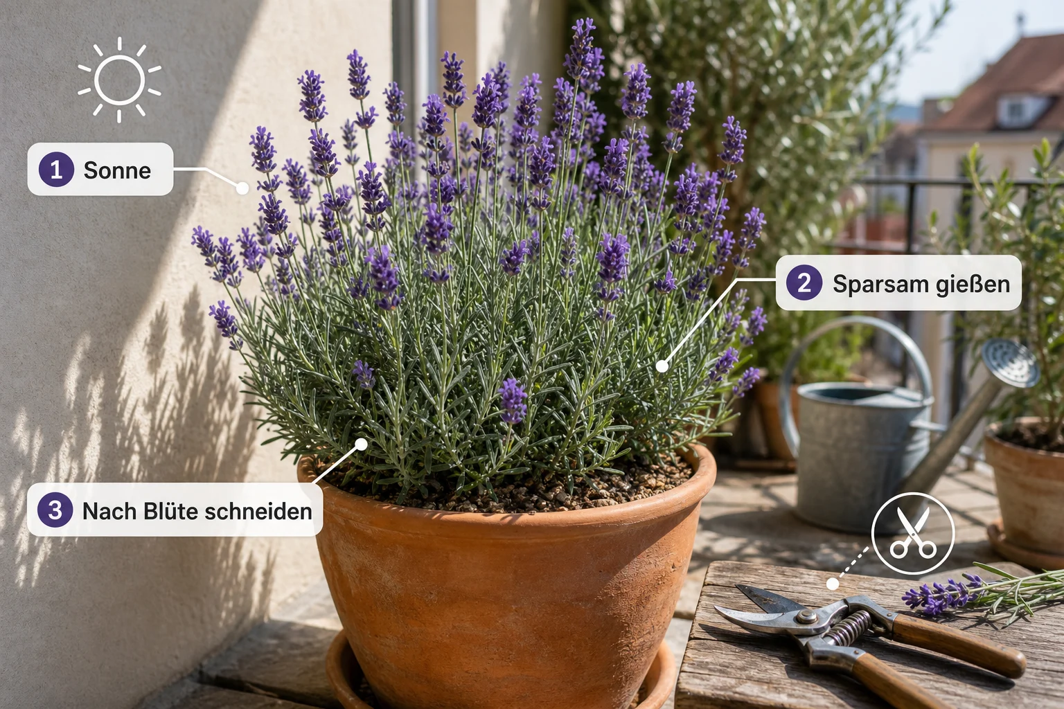 Infografik: Pflege, Timing und saisonale Besonderheiten - Lavendel Pflege Schneiden Standort: Anleitung, Tipps und häufige Fehler