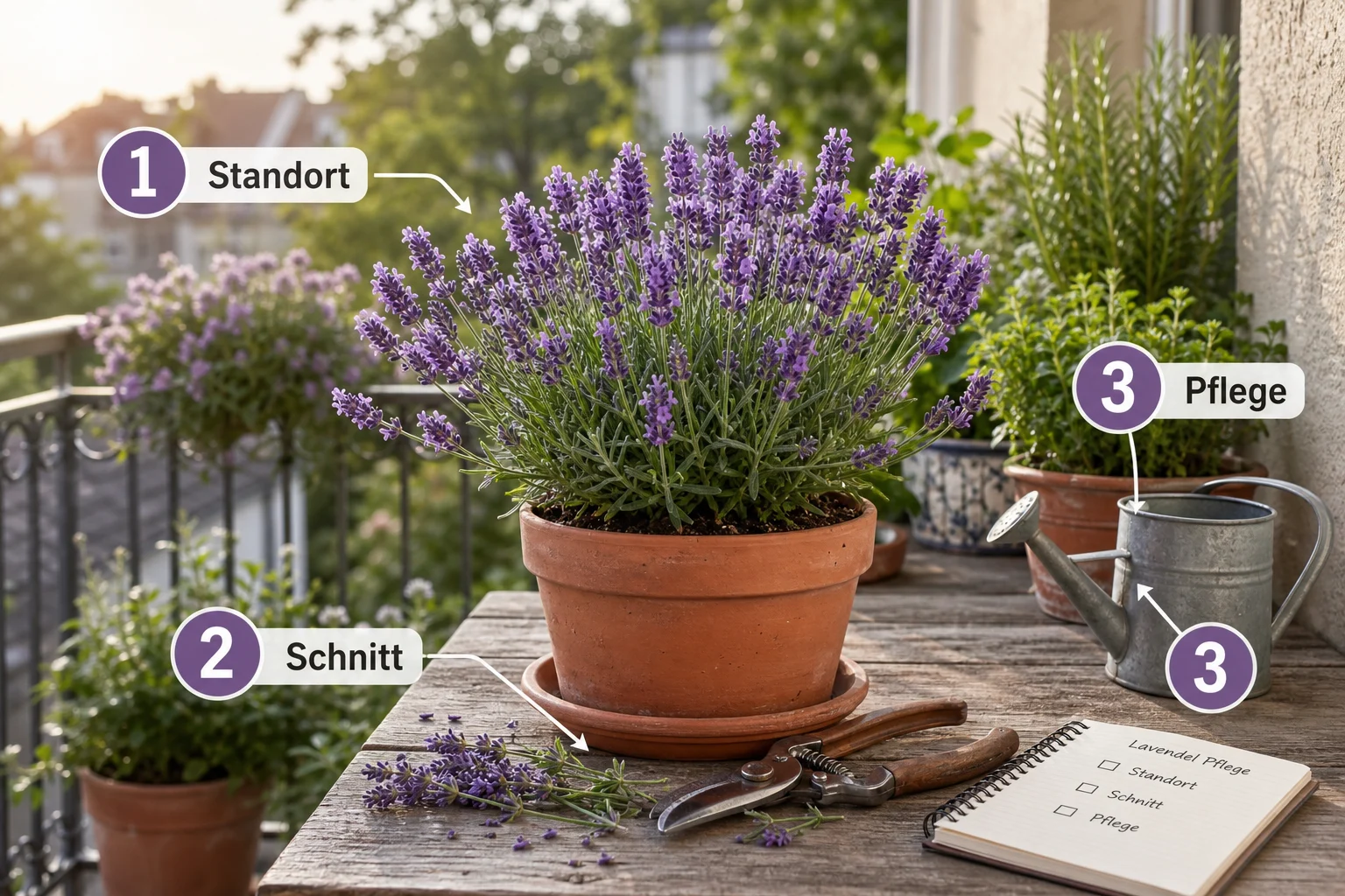 Infografik: Fazit und nächste Schritte - Lavendel Pflege Schneiden Standort: Anleitung, Tipps und häufige Fehler
