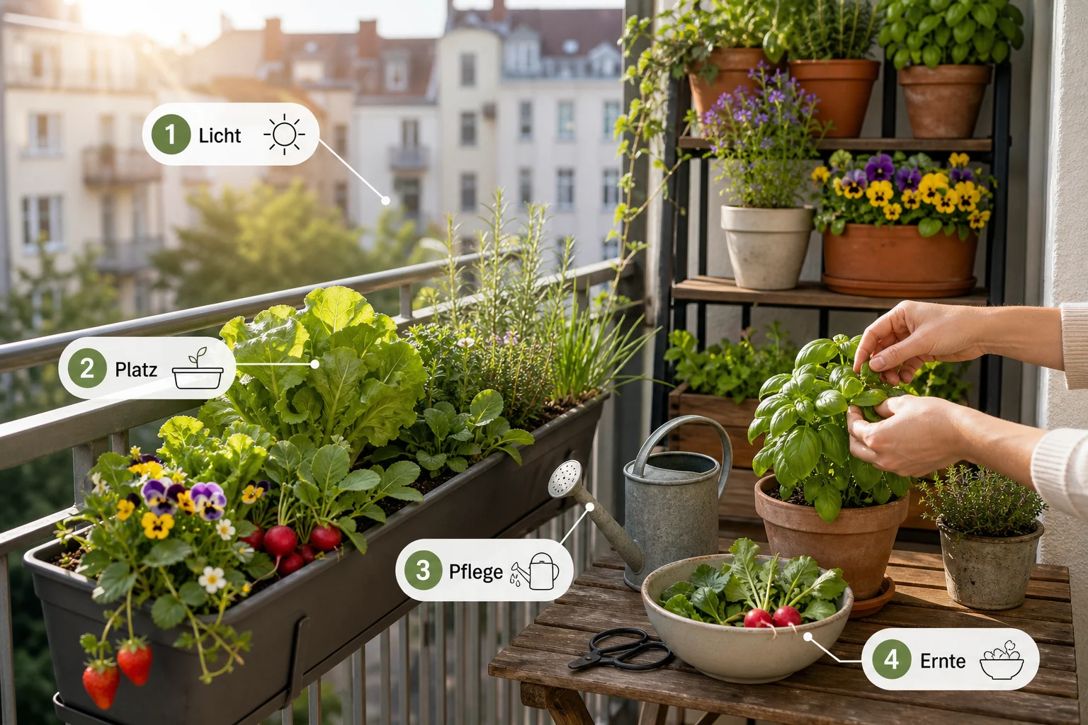 Infografik: Fazit - Micro Gardening Balkon Anfänger: Anleitung, Tipps und häufige Fehler