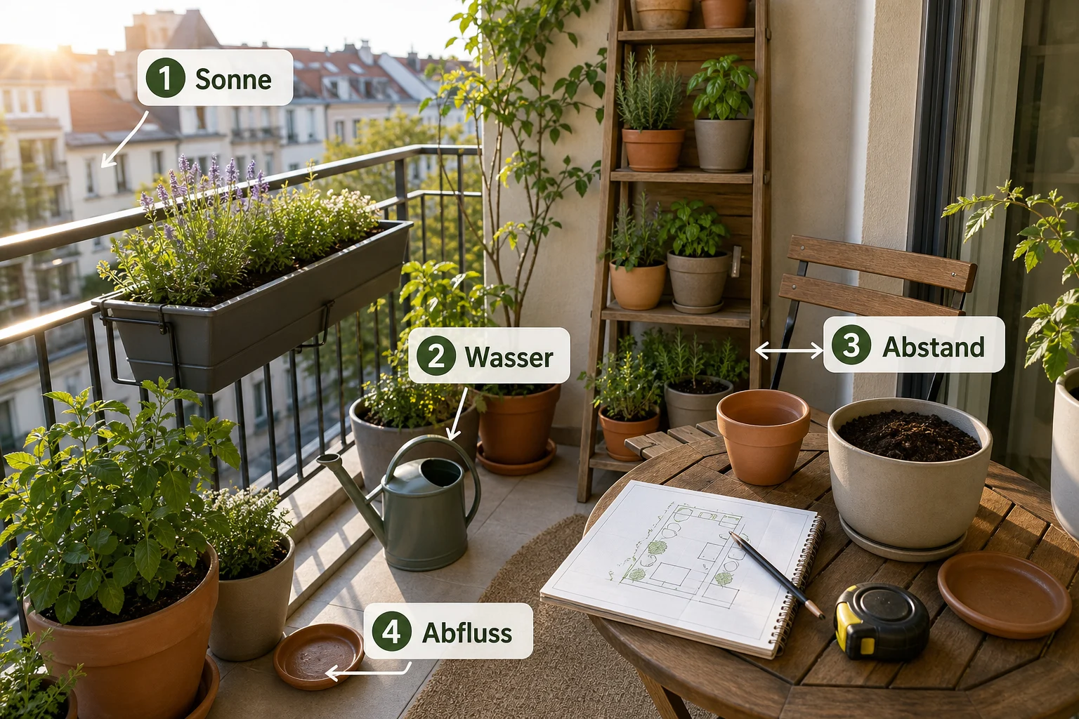 Infografik: Voraussetzungen, Standort und richtige Planung - Minigarten Anlegen Kleine Fläche Tipps: Anleitung, Tipps und häufige Fehler