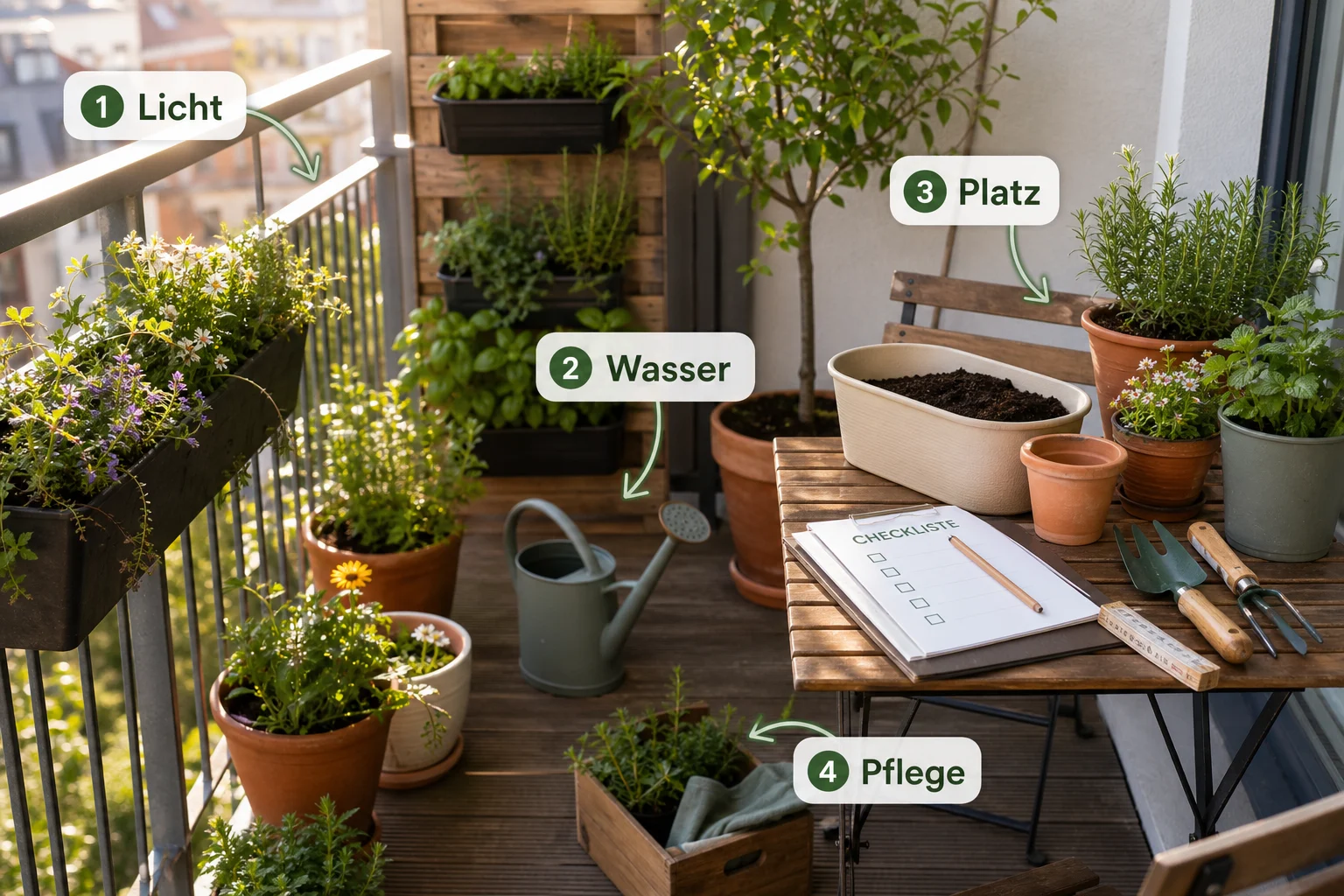 Infografik: Praktische Checkliste - Minigarten Anlegen Kleine Fläche Tipps: Anleitung, Tipps und häufige Fehler