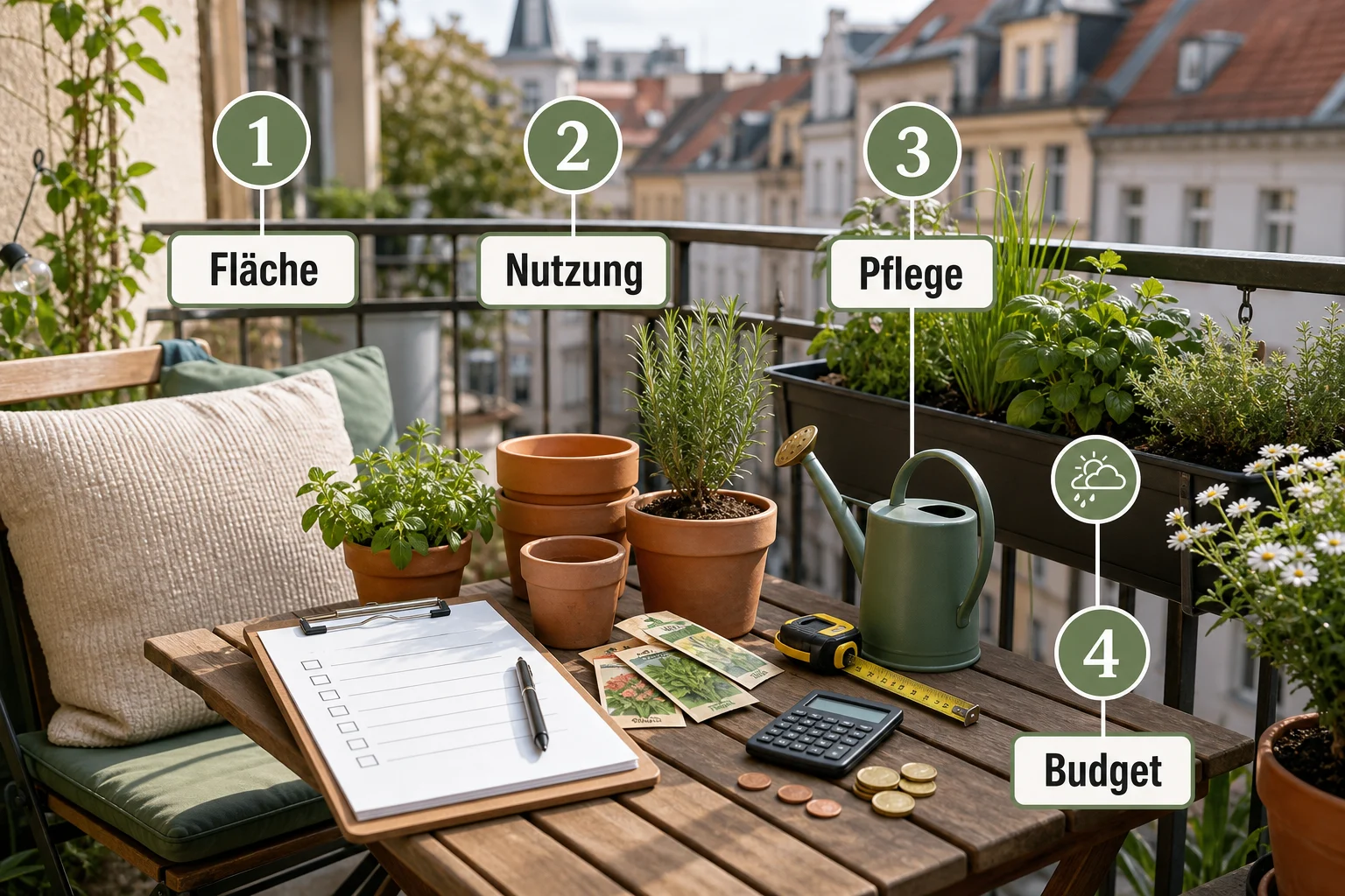 Infografik: Checkliste vor der Umsetzung - Minigarten Anlegen Kleine Fläche Tipps: Anleitung, Tipps und häufige Fehler