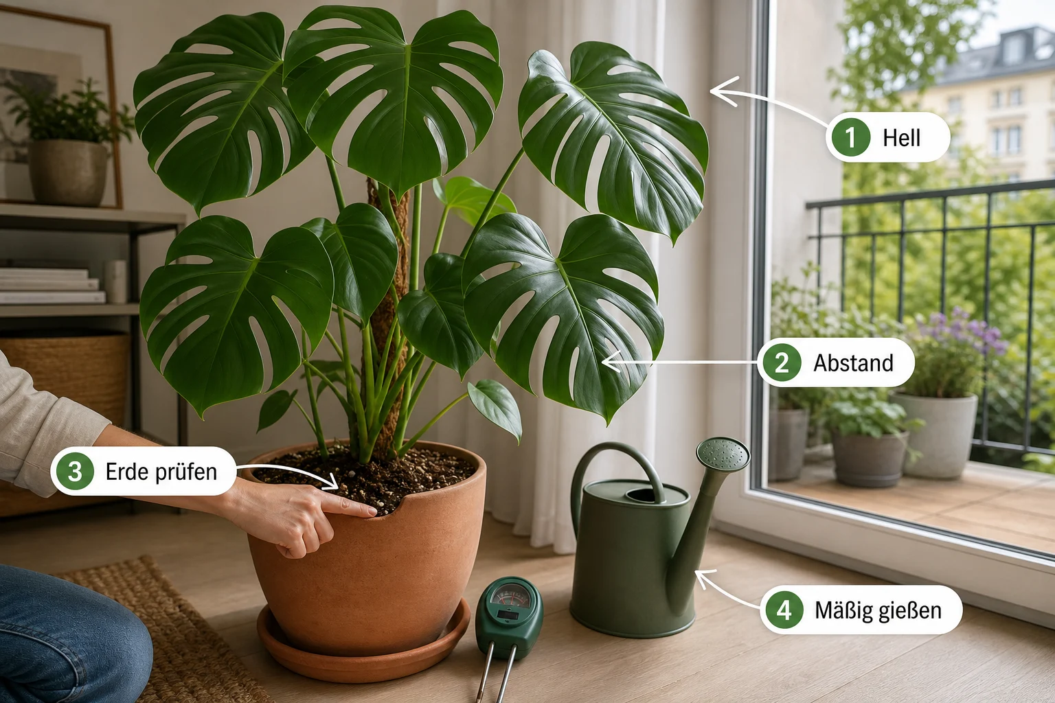 Infografik: Praktische Checkliste - Monstera Pflege Standort Gießen Tipps: Anleitung, Tipps und häufige Fehler