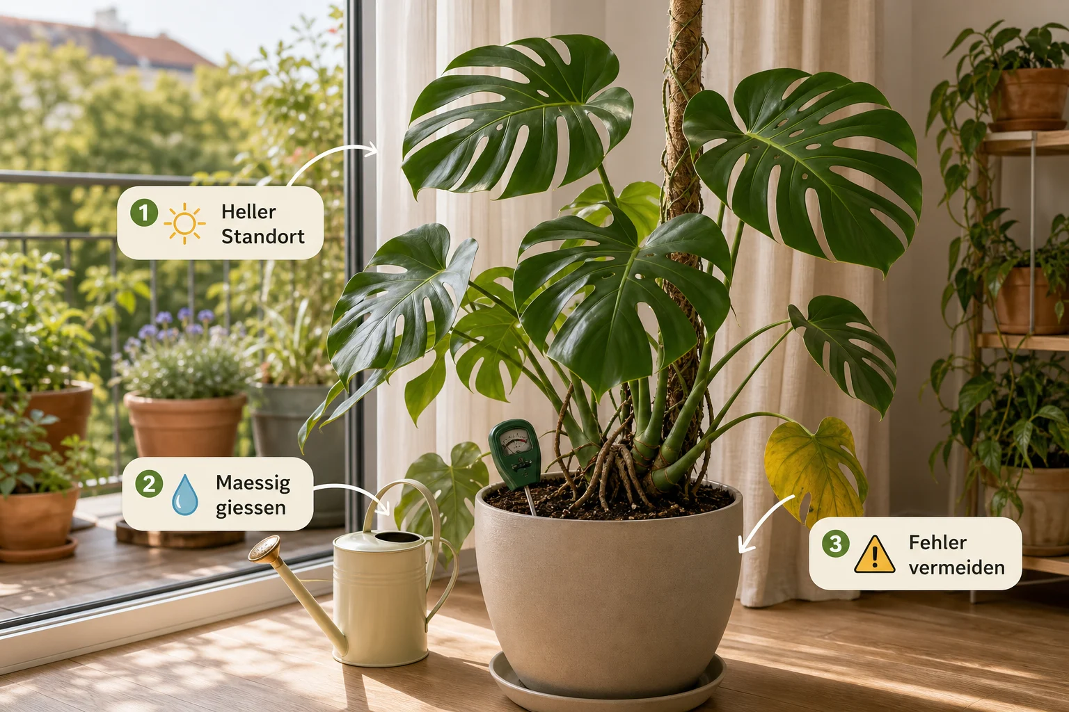 Infografik: Fazit - Monstera Pflege Standort Gießen Tipps: Anleitung, Tipps und häufige Fehler