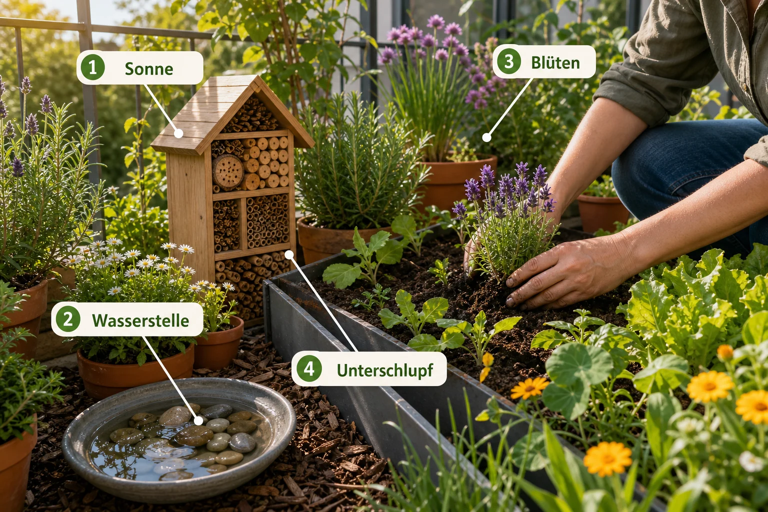 Infografik: Voraussetzungen, Standort und richtige Planung - Nützlinge Garten Ansiedeln Liste: Anleitung, Tipps und häufige Fehler