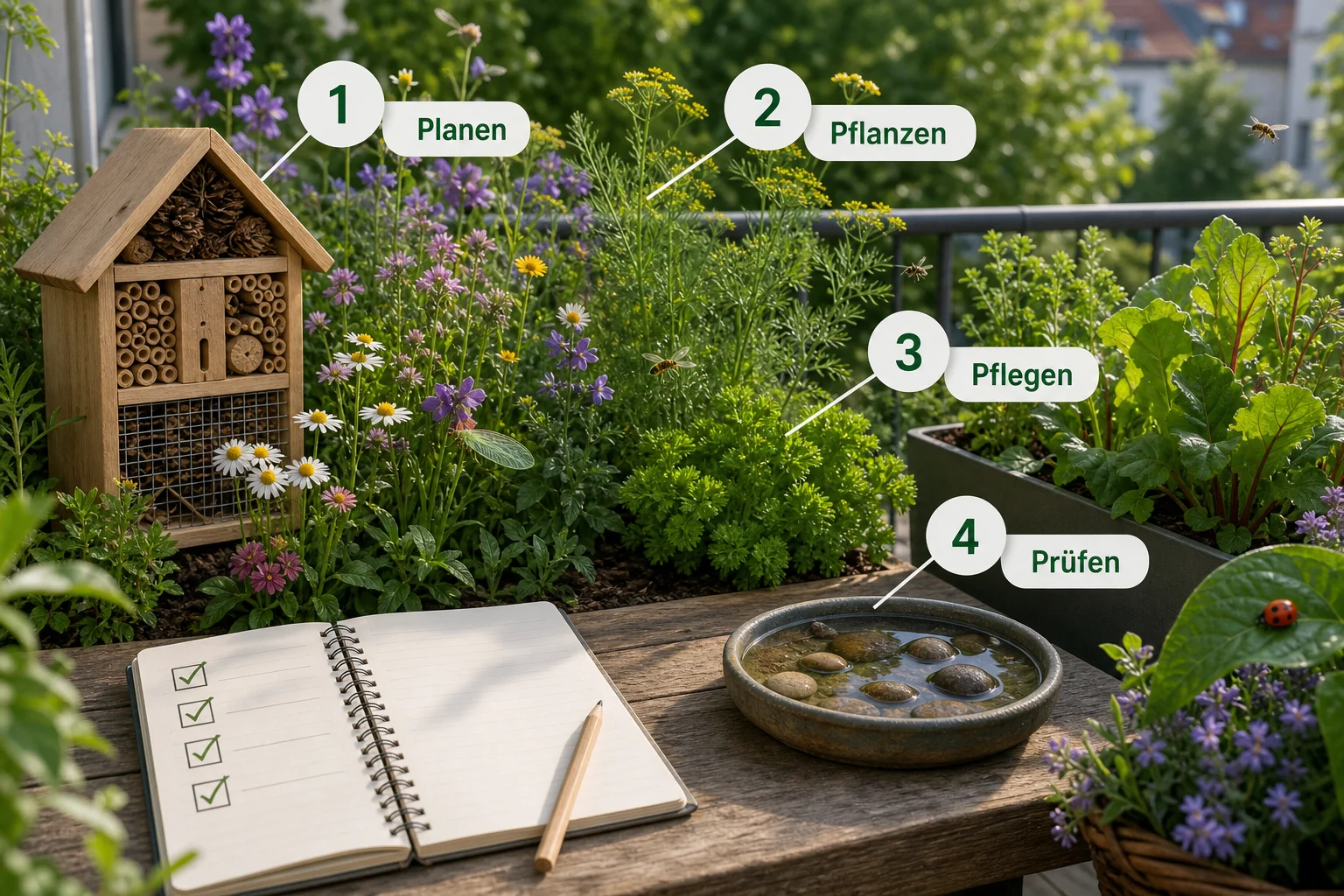 Infografik: Fazit und nächste Schritte - Nützlinge Garten Ansiedeln Liste: Anleitung, Tipps und häufige Fehler