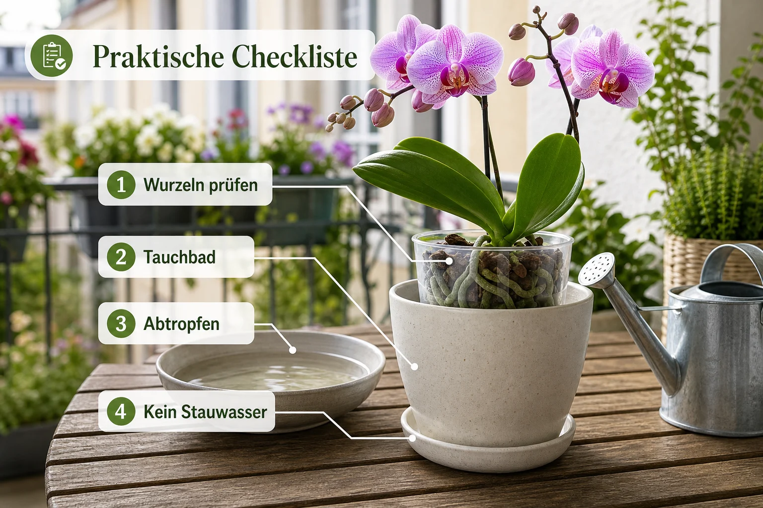 Infografik: Praktische Checkliste - Orchideen Richtig Gießen Anfänger Fehler: Anleitung, Tipps und häufige Fehler