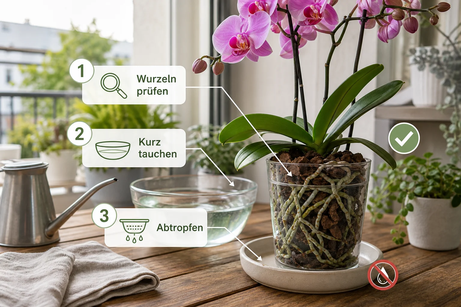 Infografik: Fazit - Orchideen Richtig Gießen Anfänger Fehler: Anleitung, Tipps und häufige Fehler
