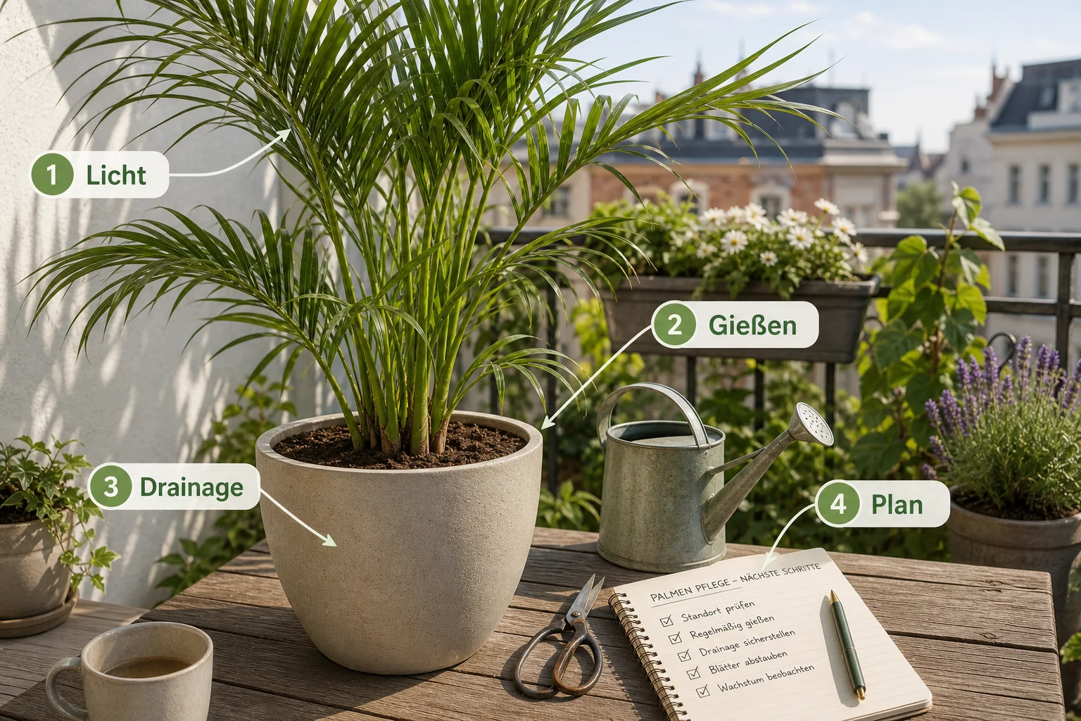 Infografik: Fazit und nächste Schritte - Palmen Zimmer Pflege Arten Anfänger: Anleitung, Tipps und häufige Fehler