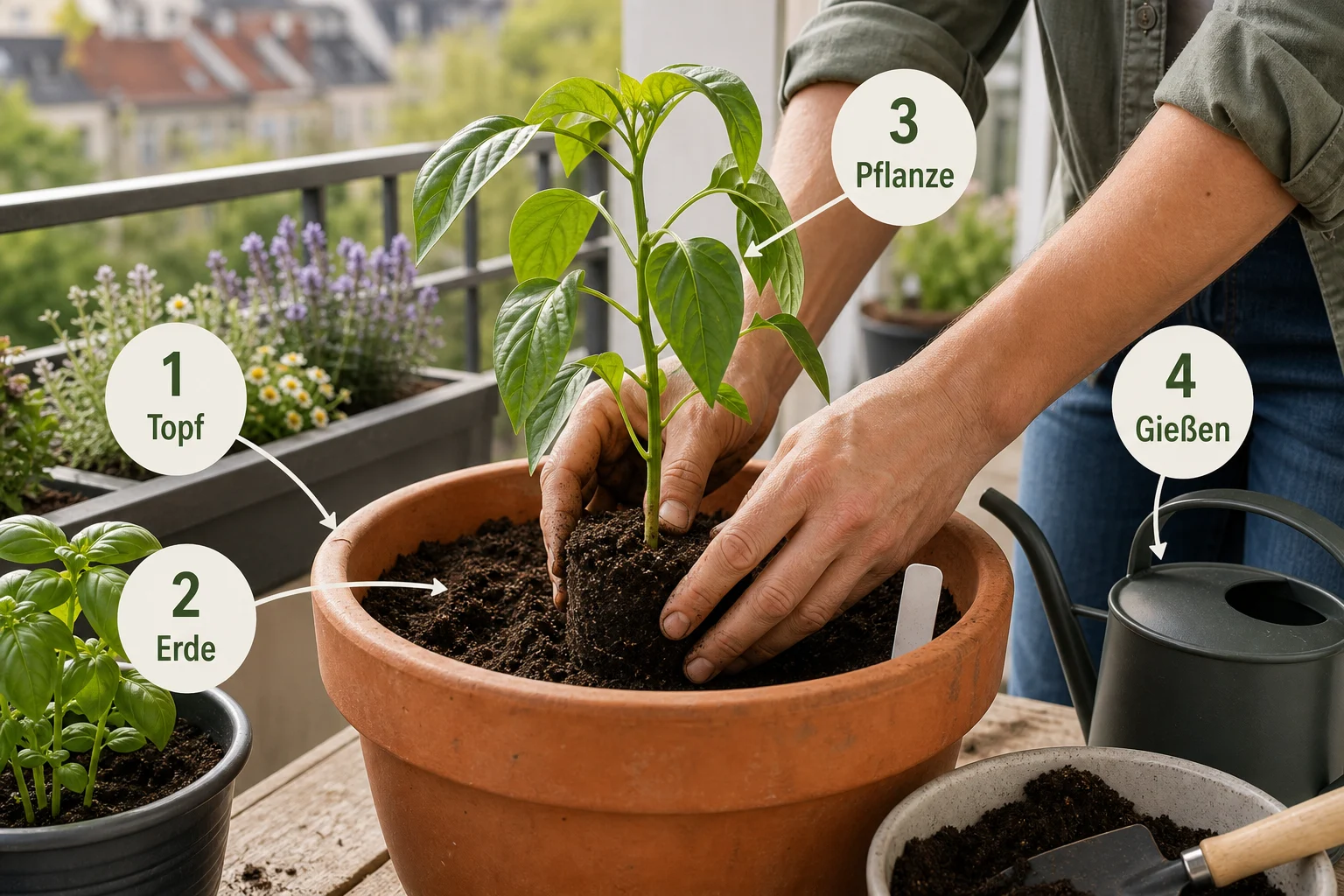 Infografik: Schritt-für-Schritt-Anleitung - Paprika Balkon Anbauen Topf Sorte: Anleitung, Tipps und häufige Fehler