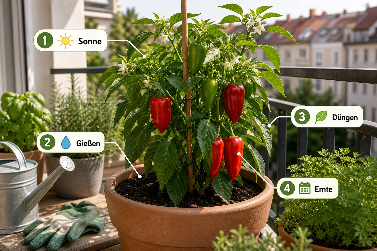 Infografik: Pflege, Timing und saisonale Besonderheiten - Paprika Balkon Anbauen Topf Sorte: Anleitung, Tipps und häufige Fehler