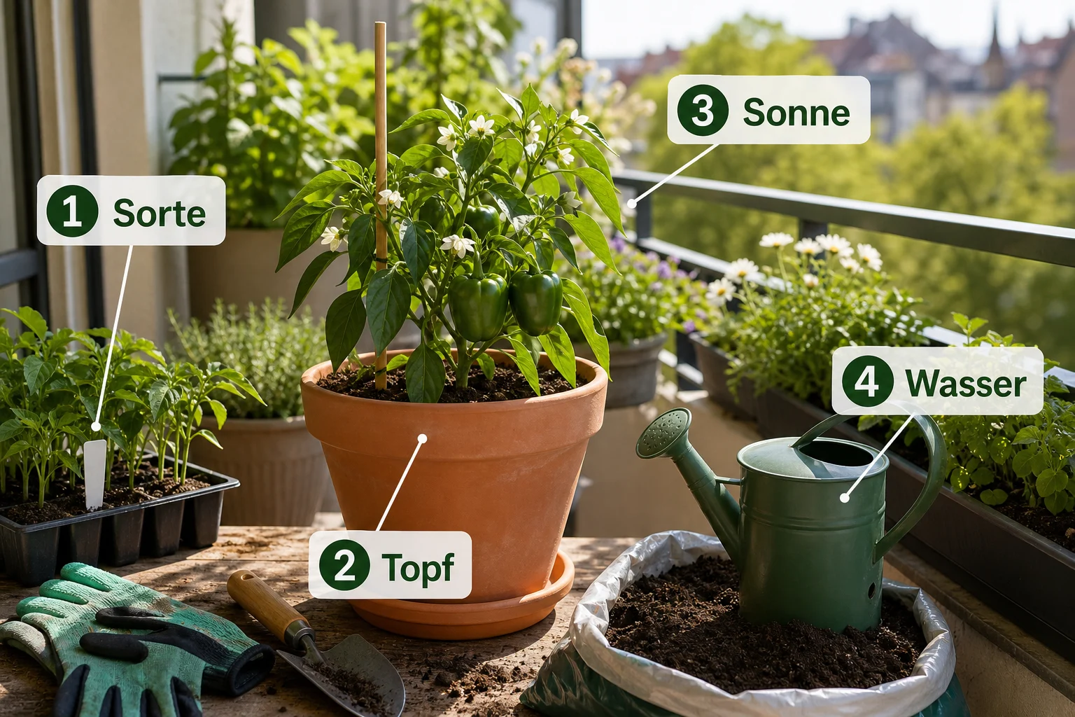 Infografik: Praktische Checkliste - Paprika Balkon Anbauen Topf Sorte: Anleitung, Tipps und häufige Fehler