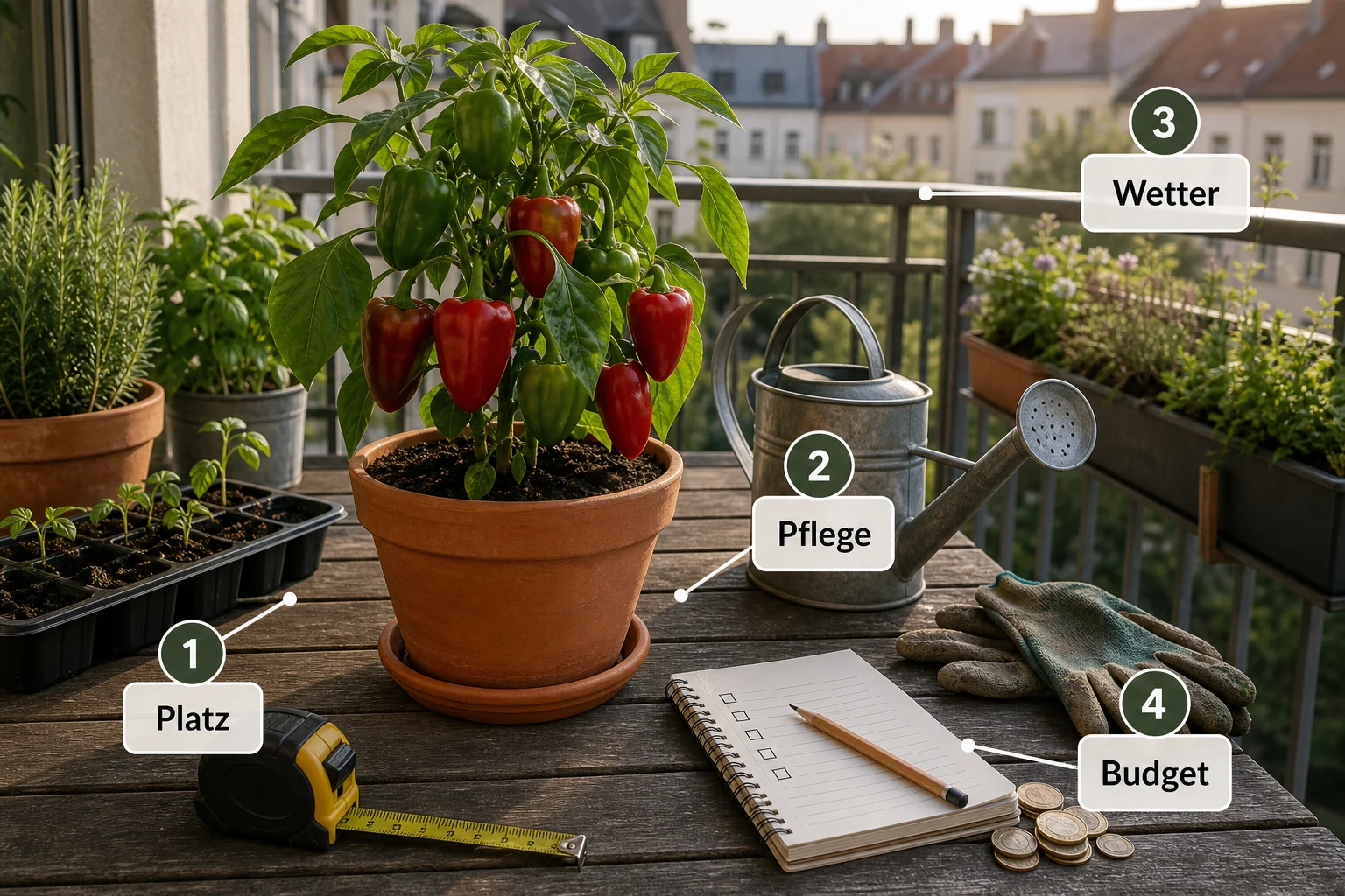 Infografik: Checkliste vor der Umsetzung - Paprika Balkon Anbauen Topf Sorte: Anleitung, Tipps und häufige Fehler