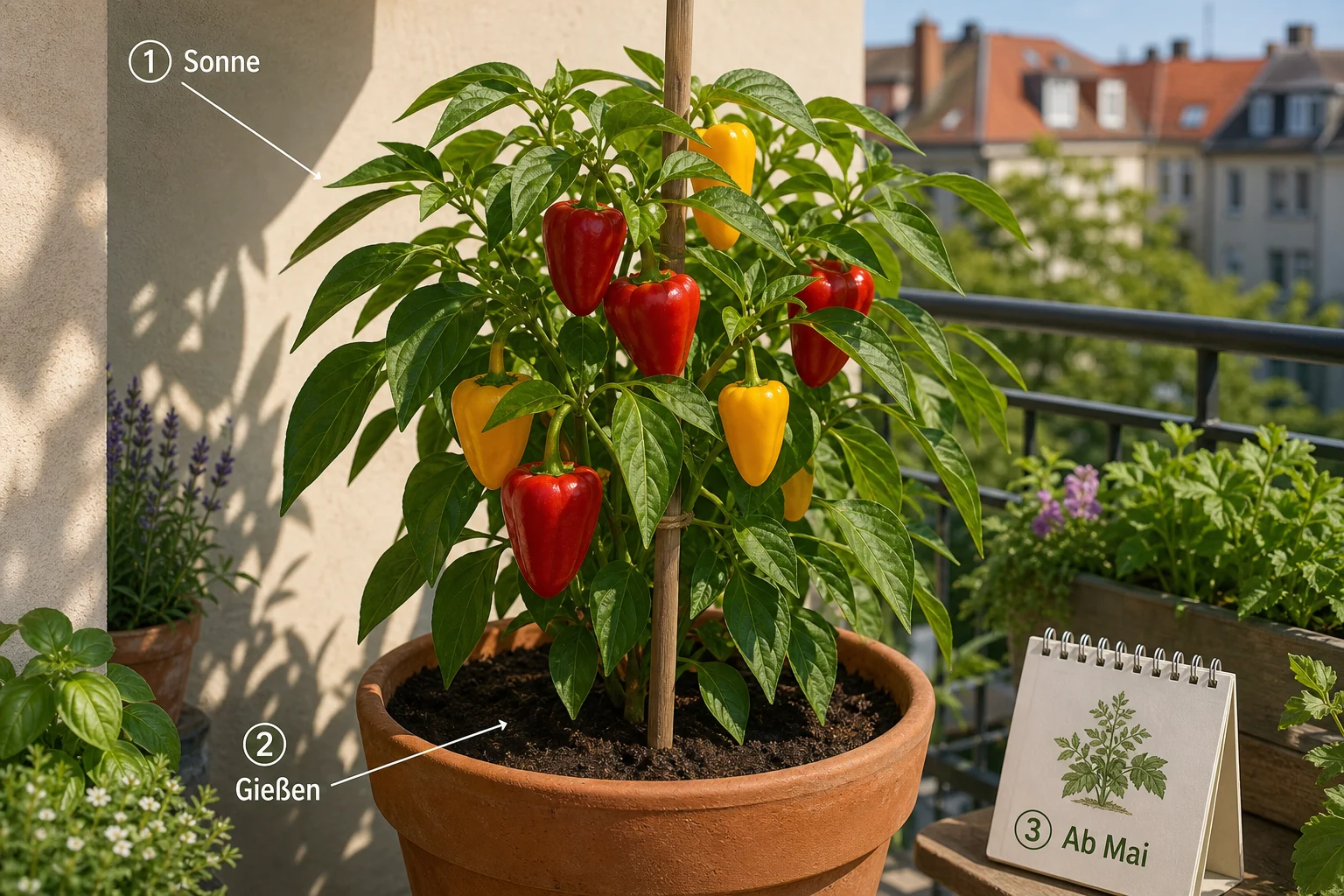 Erklärbild: Pflege, Timing und saisonale Besonderheiten - Paprika Pflanzen Balkon Sorte Pflege: Anleitung, Tipps und häufige Fehler
