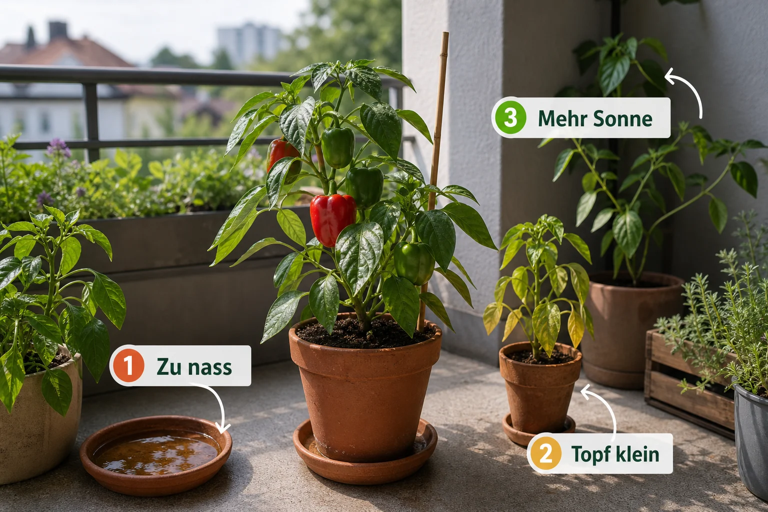 Erklärbild: Häufige Fehler und wie Sie sie vermeiden - Paprika Pflanzen Balkon Sorte Pflege: Anleitung, Tipps und häufige Fehler