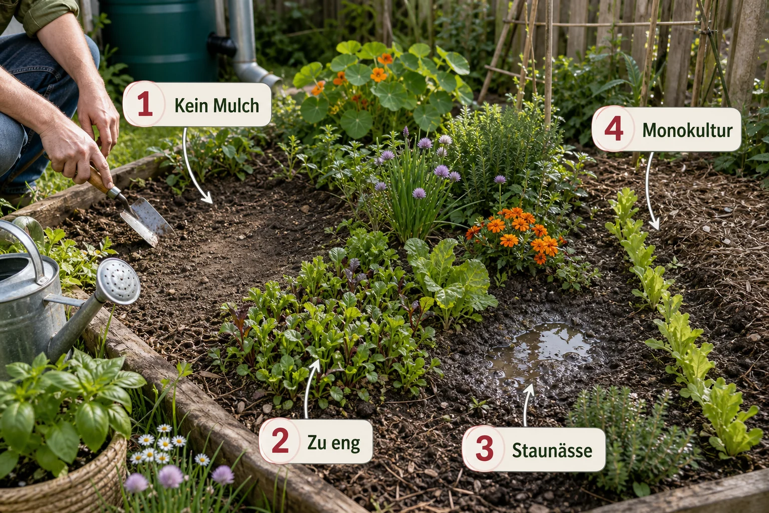 Infografik: Häufige Fehler und wie Sie sie vermeiden - Permakultur Garten Anlegen Anfänger: Anleitung, Tipps und häufige Fehler