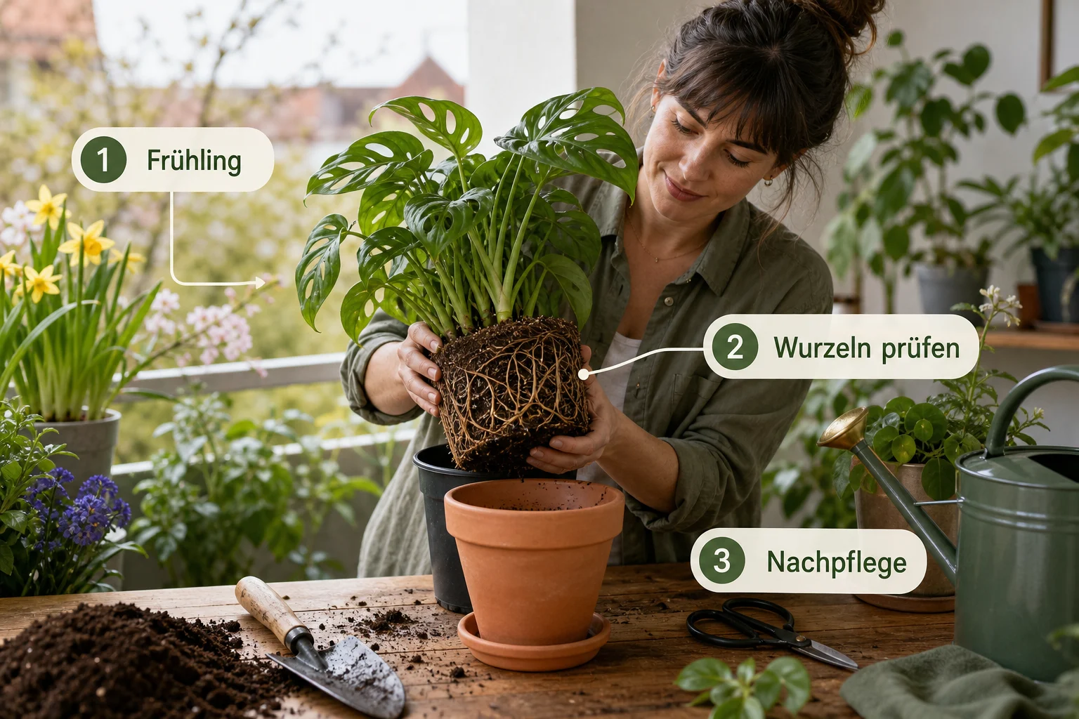 Erklärbild: Pflege, Timing und saisonale Besonderheiten - Pflanzen Umtopfen Wann Wie Oft: Anleitung, Tipps und häufige Fehler