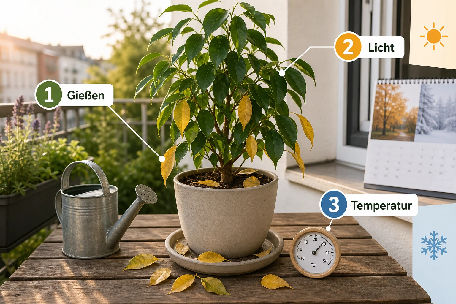 Erklärbild: Pflege, Timing und saisonale Besonderheiten - Pflanzen Verliert Blätter Ursachen: Anleitung, Tipps und häufige Fehler