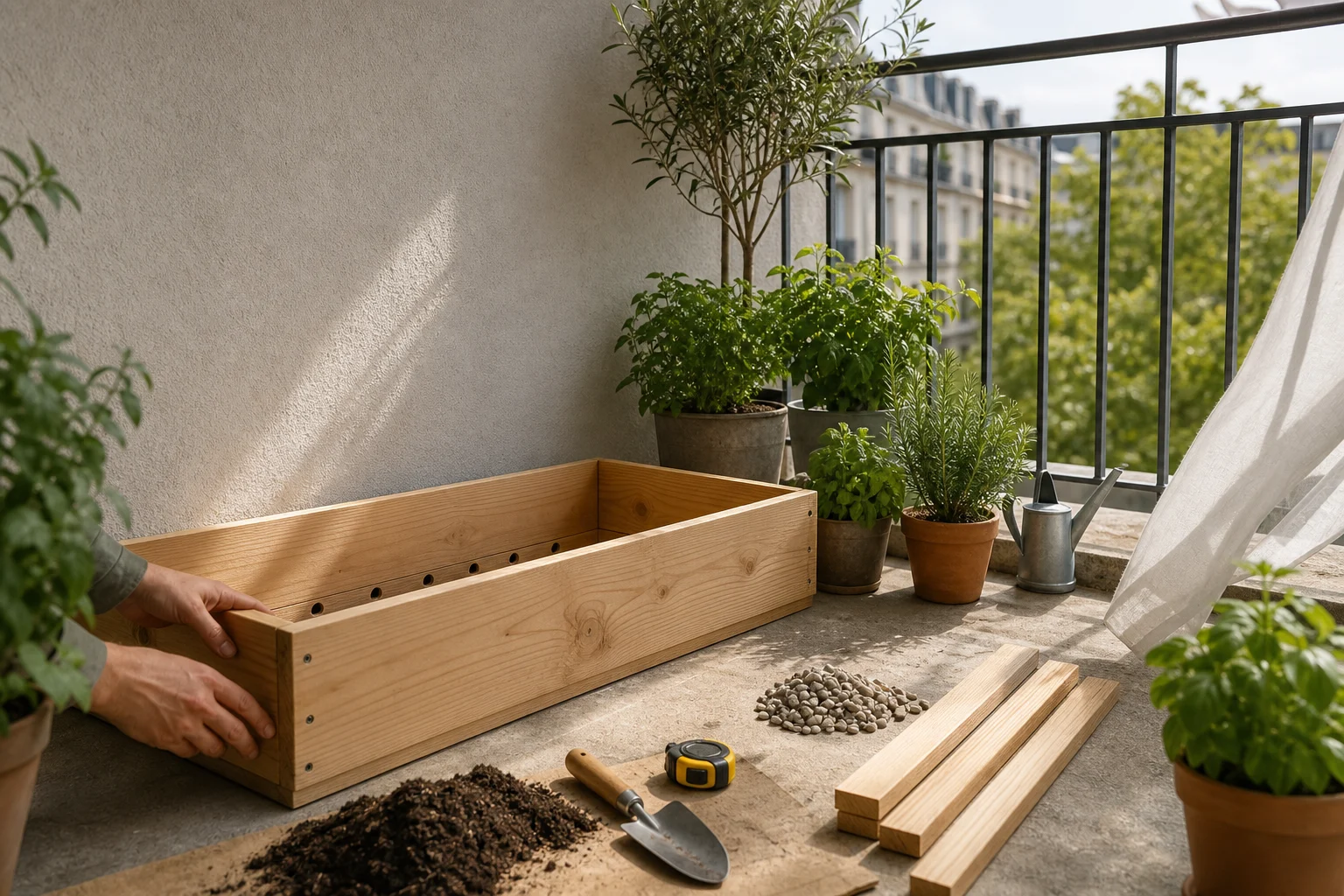 Foto: Welcher Standort auf dem Balkon passt zu Ihrem Pflanzkasten? - Pflanzkasten Selber Bauen Balkon: Anleitung, Tipps und häufige Fehler