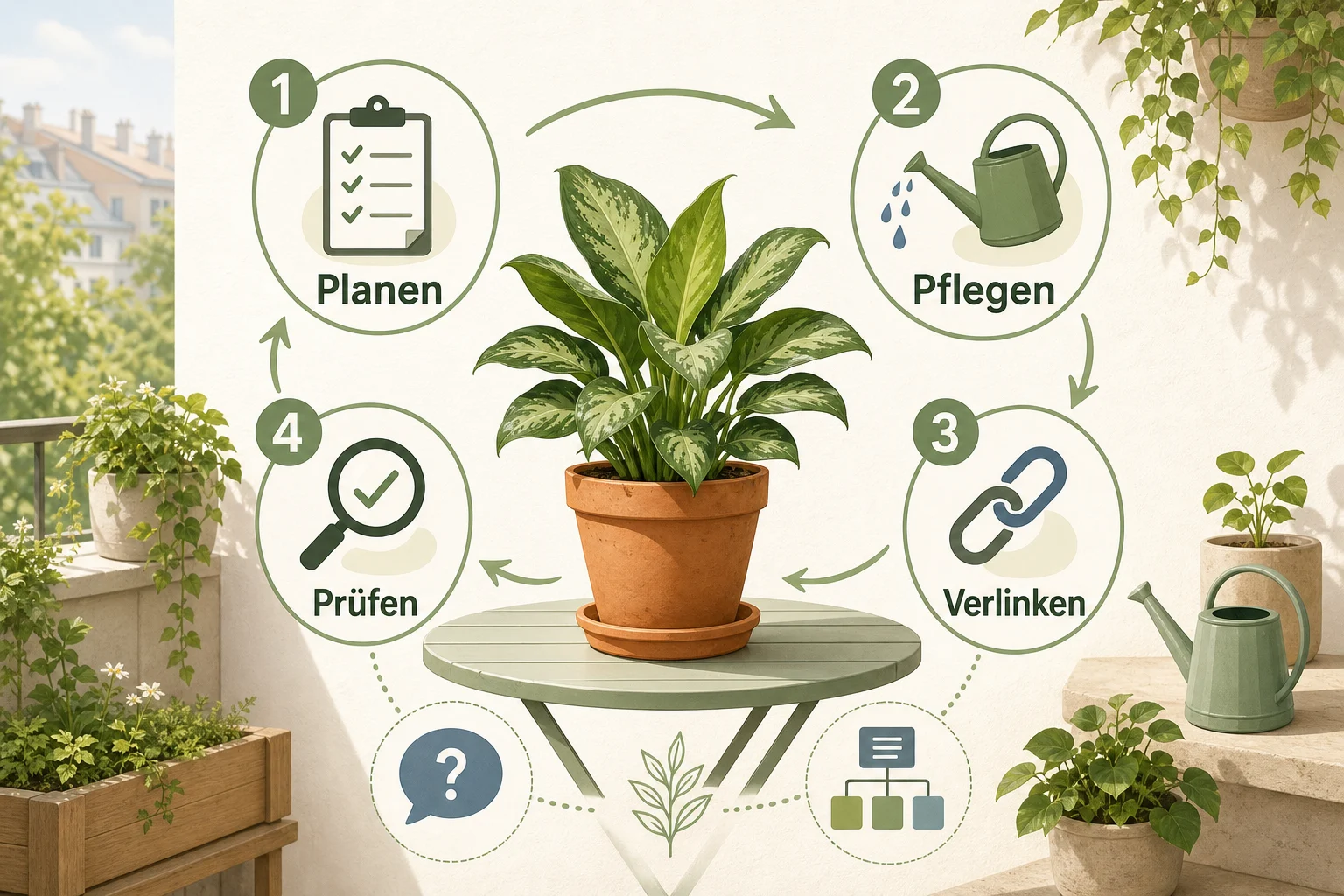 Infografik: Fazit und nächste Schritte - Pflegeleichte Zimmerpflanzen Anfänger Robust: Anleitung, Tipps und häufige Fehler