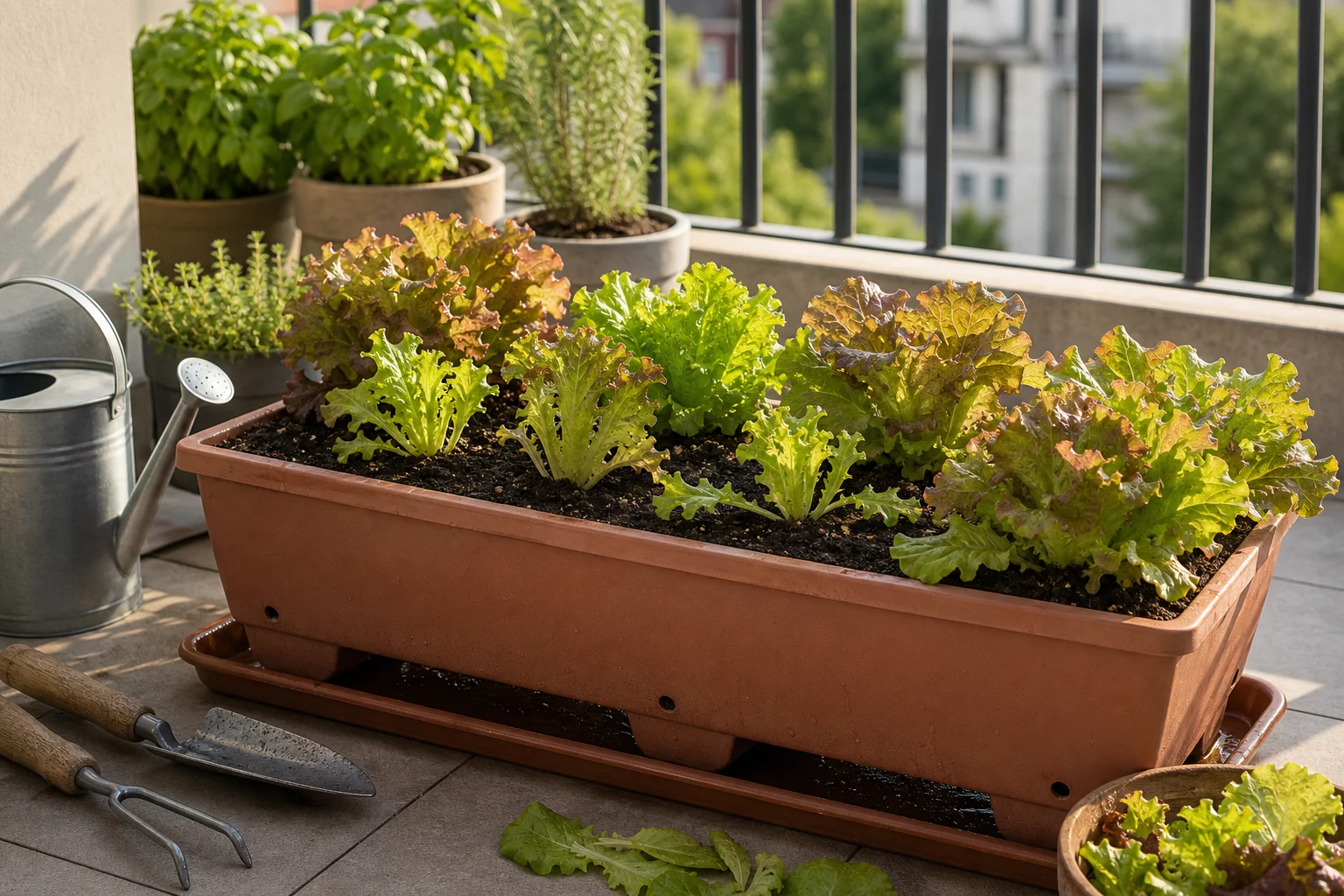 Foto: Pflücksalat richtig planen: Standort, Gefäß und Erde entscheiden über das Nachwachsen - Pflücksalat anbauen nachwachsen: Anleitung, Tipps und häufige Fehler
