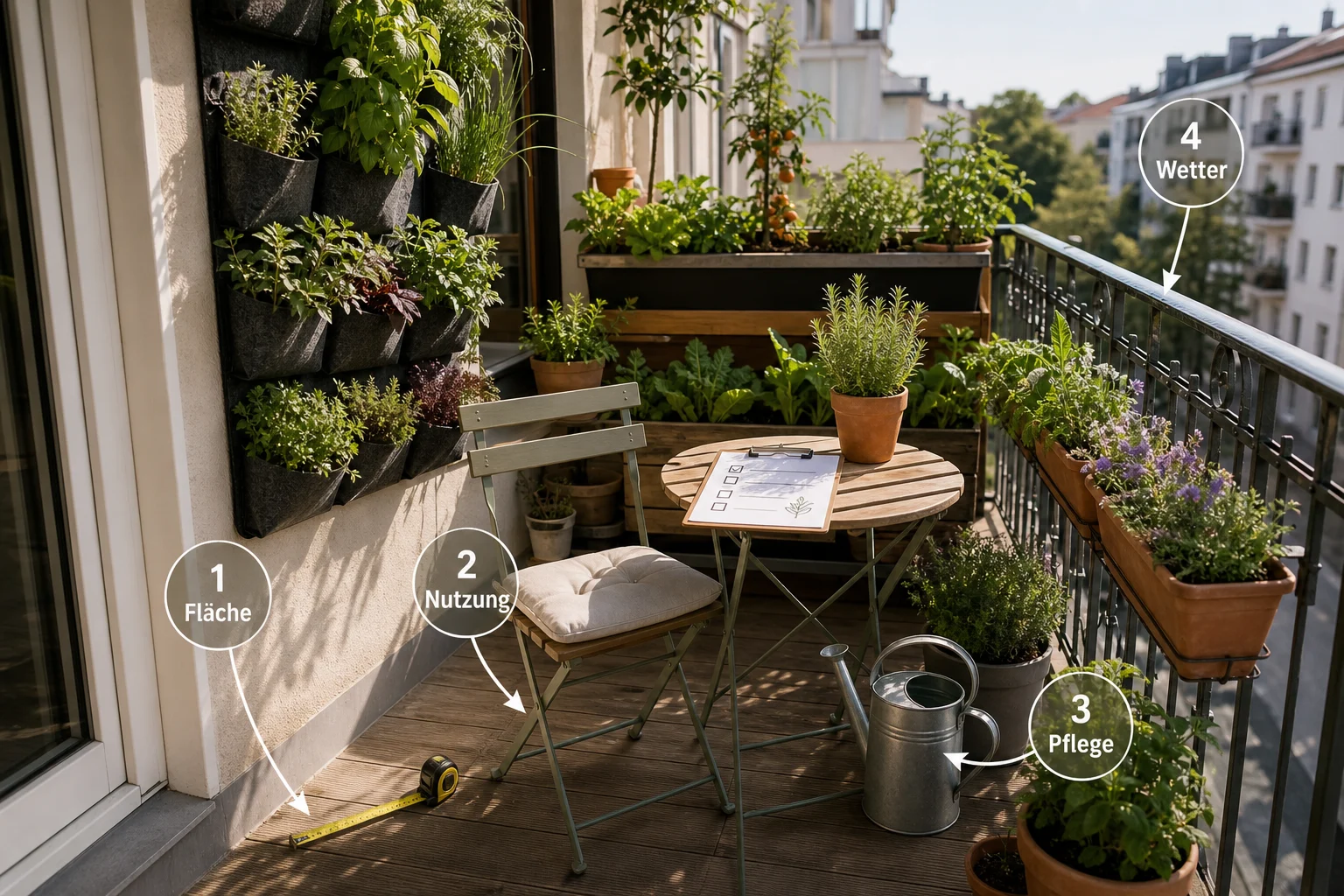 Infografik: Checkliste vor der Umsetzung - Raumwunder Balkon Pflanzen Ideen: Anleitung, Tipps und häufige Fehler