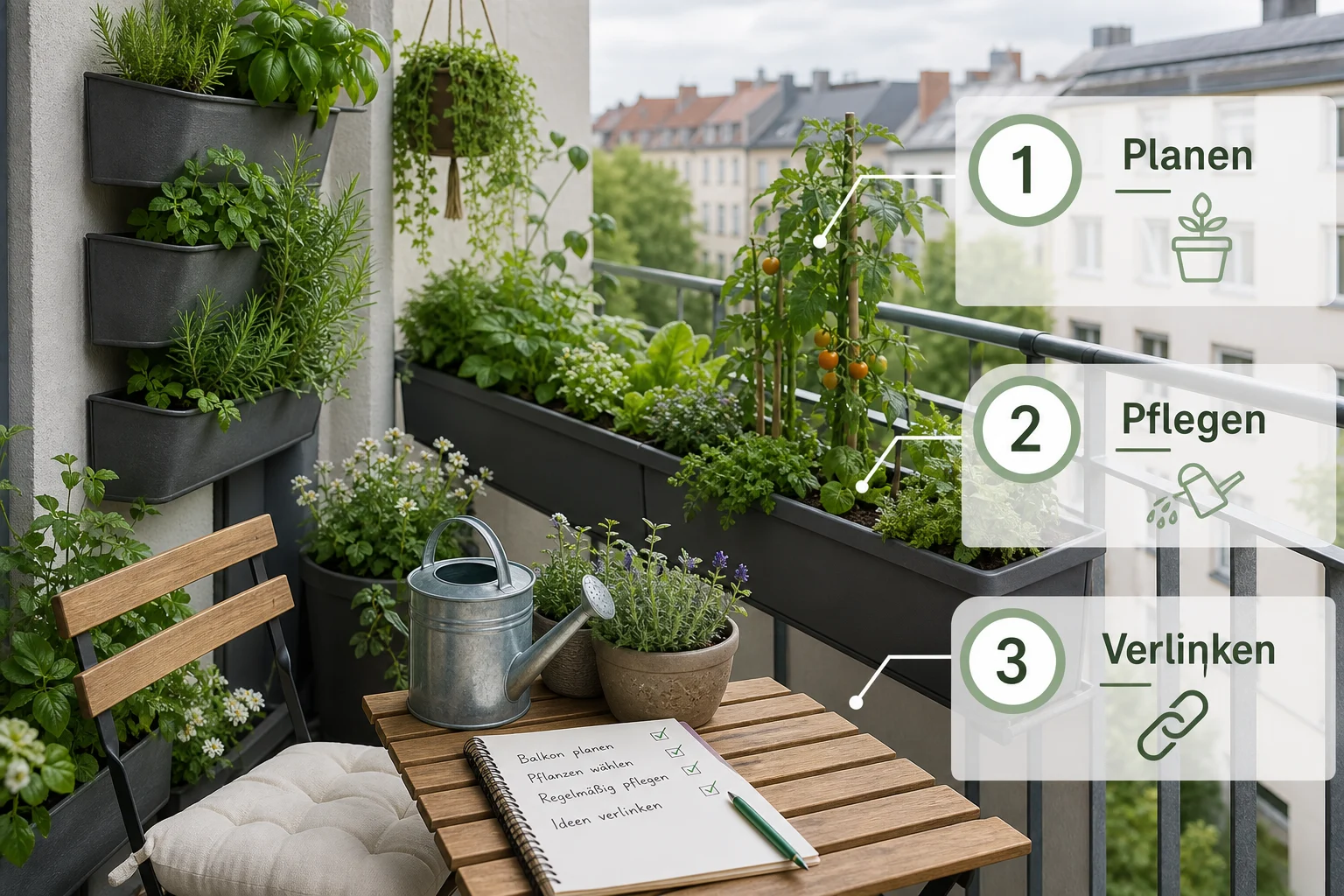 Infografik: Fazit und nächste Schritte - Raumwunder Balkon Pflanzen Ideen: Anleitung, Tipps und häufige Fehler