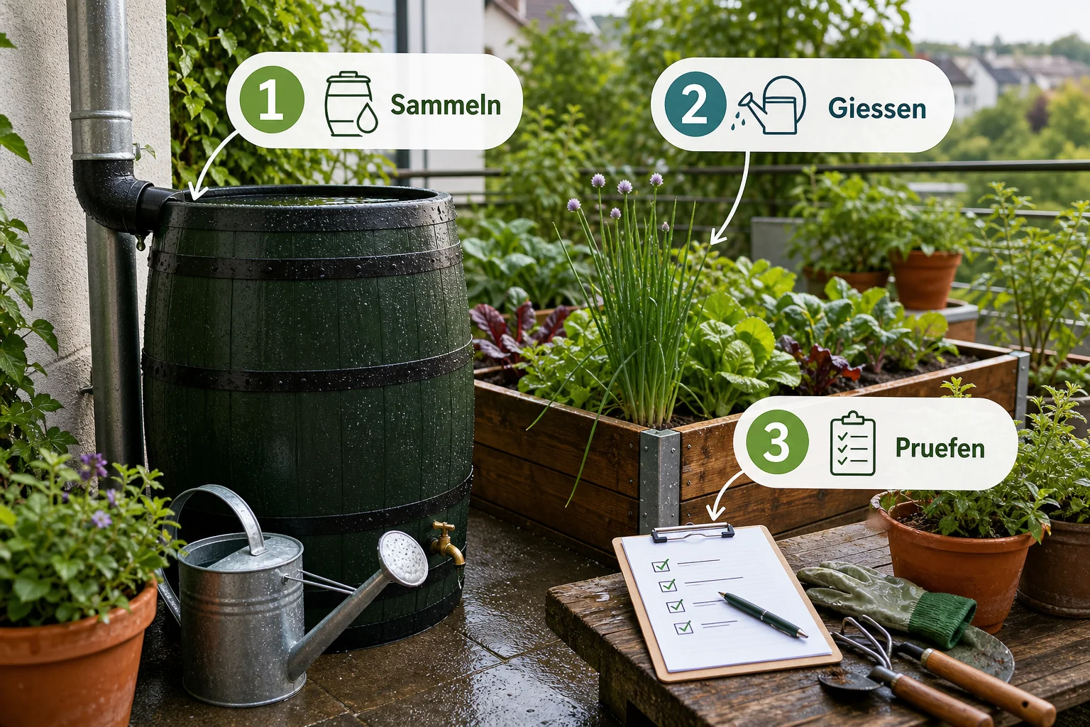 Infografik: Fazit und nächste Schritte - Regenwasser Nutzen Garten Erlaubt: Anleitung, Tipps und häufige Fehler
