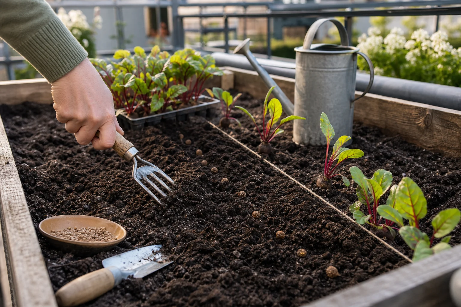 Foto: Rote Beete im April und Mai planen: Standort, Boden und Platzbedarf - Rote Beete Anbauen Erntezeit Lagerung: Anleitung, Tipps und häufige Fehler