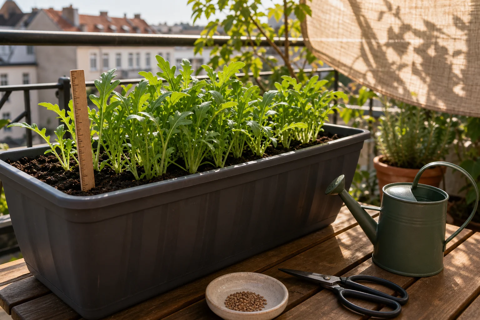 Foto: Rucola anbauen, Balkon planen und schneiden: das sollten Sie zuerst entscheiden - Rucola anbauen, Balkon nutzen und richtig schneiden