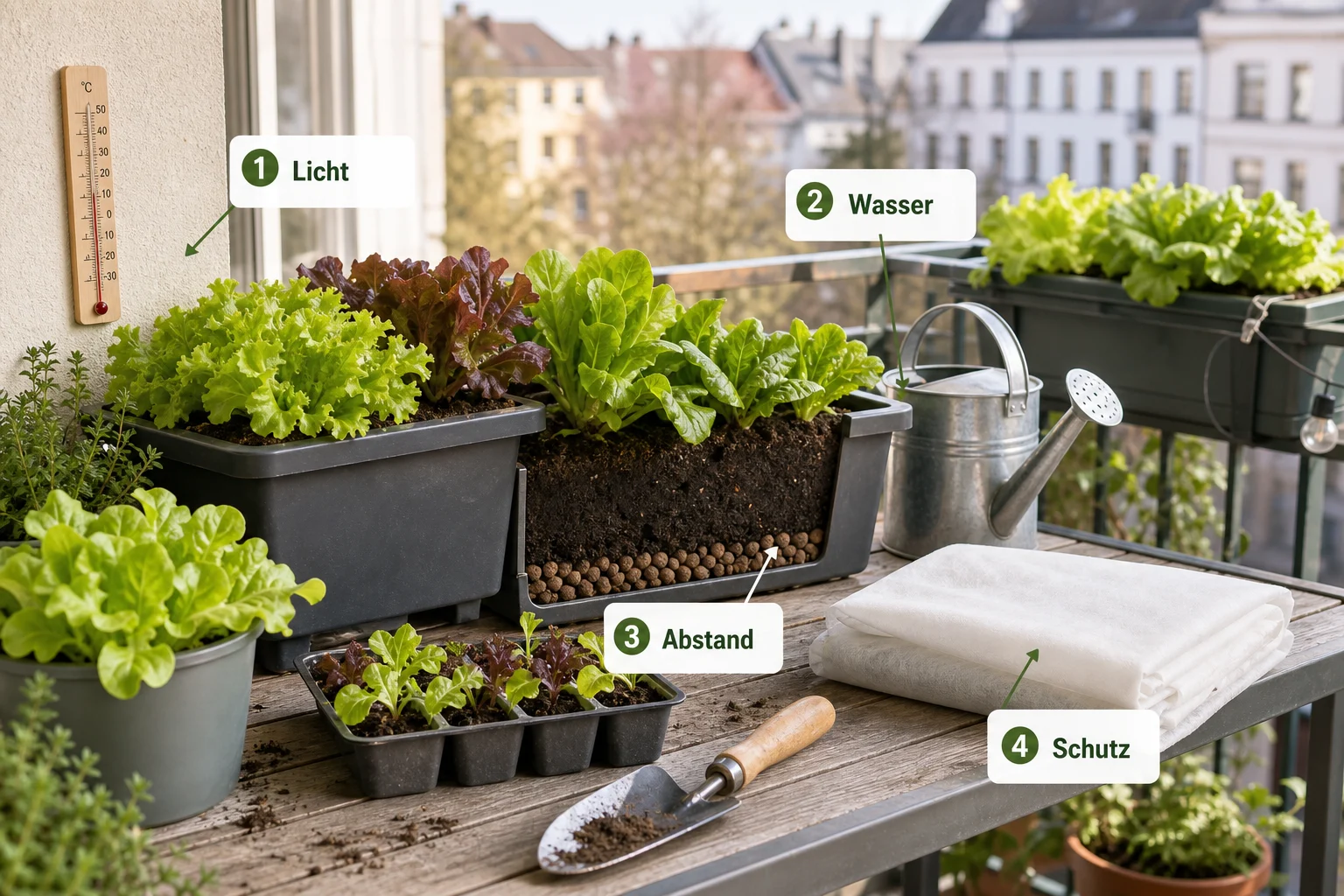 Infografik: Praktische Checkliste - Salat Anbauen Balkon Ganzjährig: Anleitung, Tipps und häufige Fehler