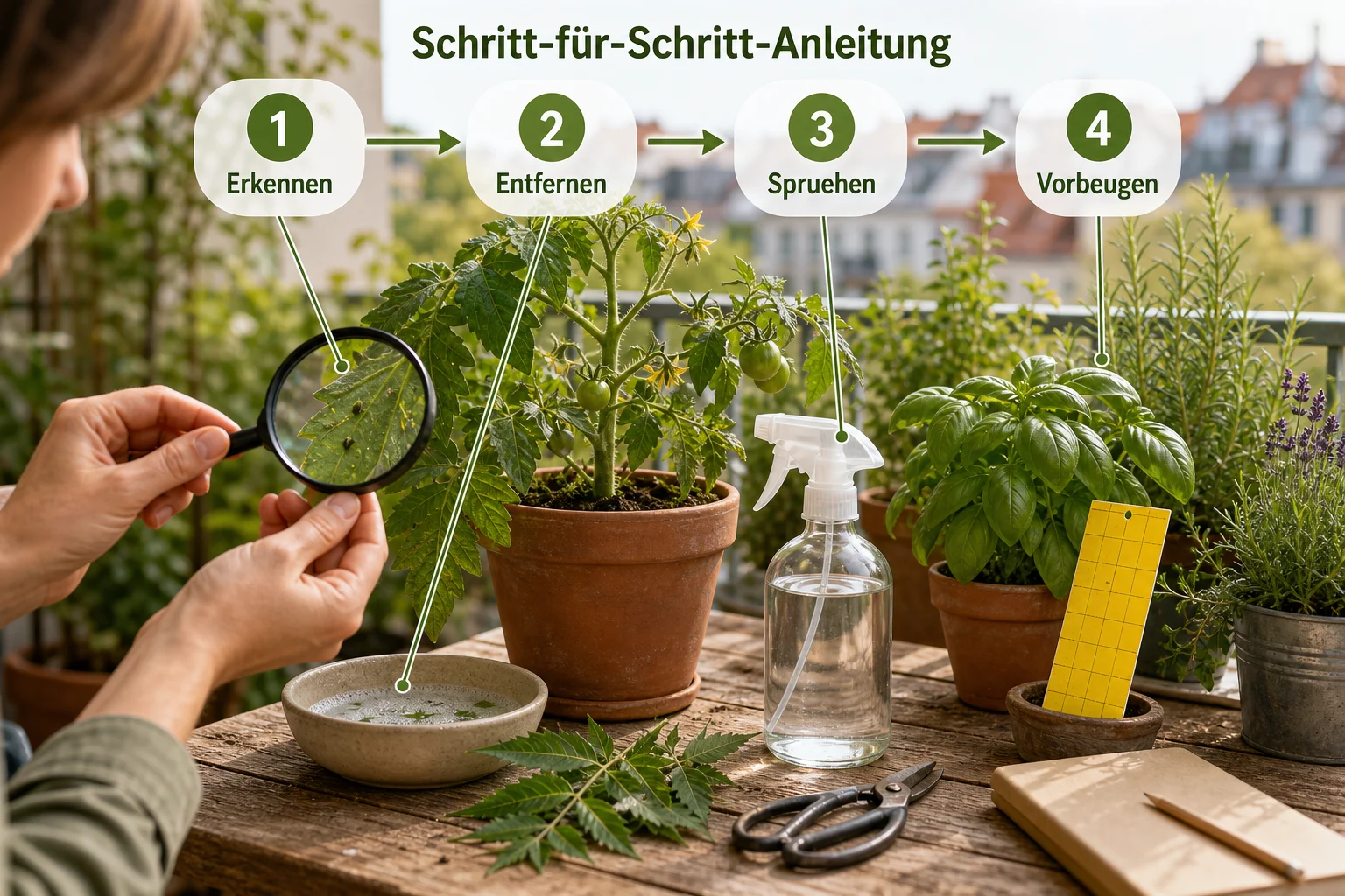 Infografik: Schritt-für-Schritt-Anleitung - Schädlinge Bekämpfen Natürlich Hausmittel: erkennen, vorbeugen und lösen