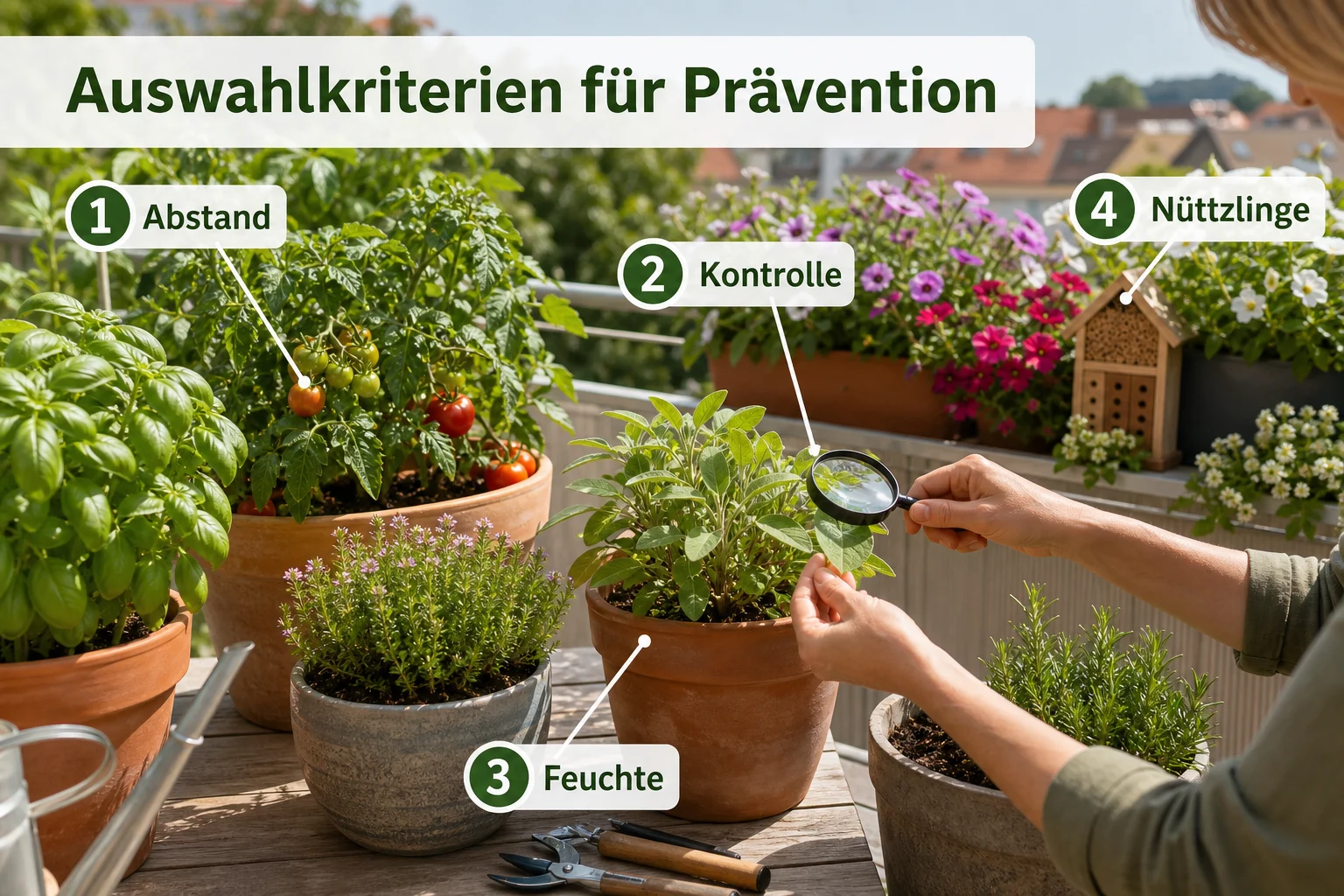 Infografik: Auswahlkriterien für Prävention - Schädlinge Vorbeugen Pflanzen Gesund: erkennen, vorbeugen und lösen