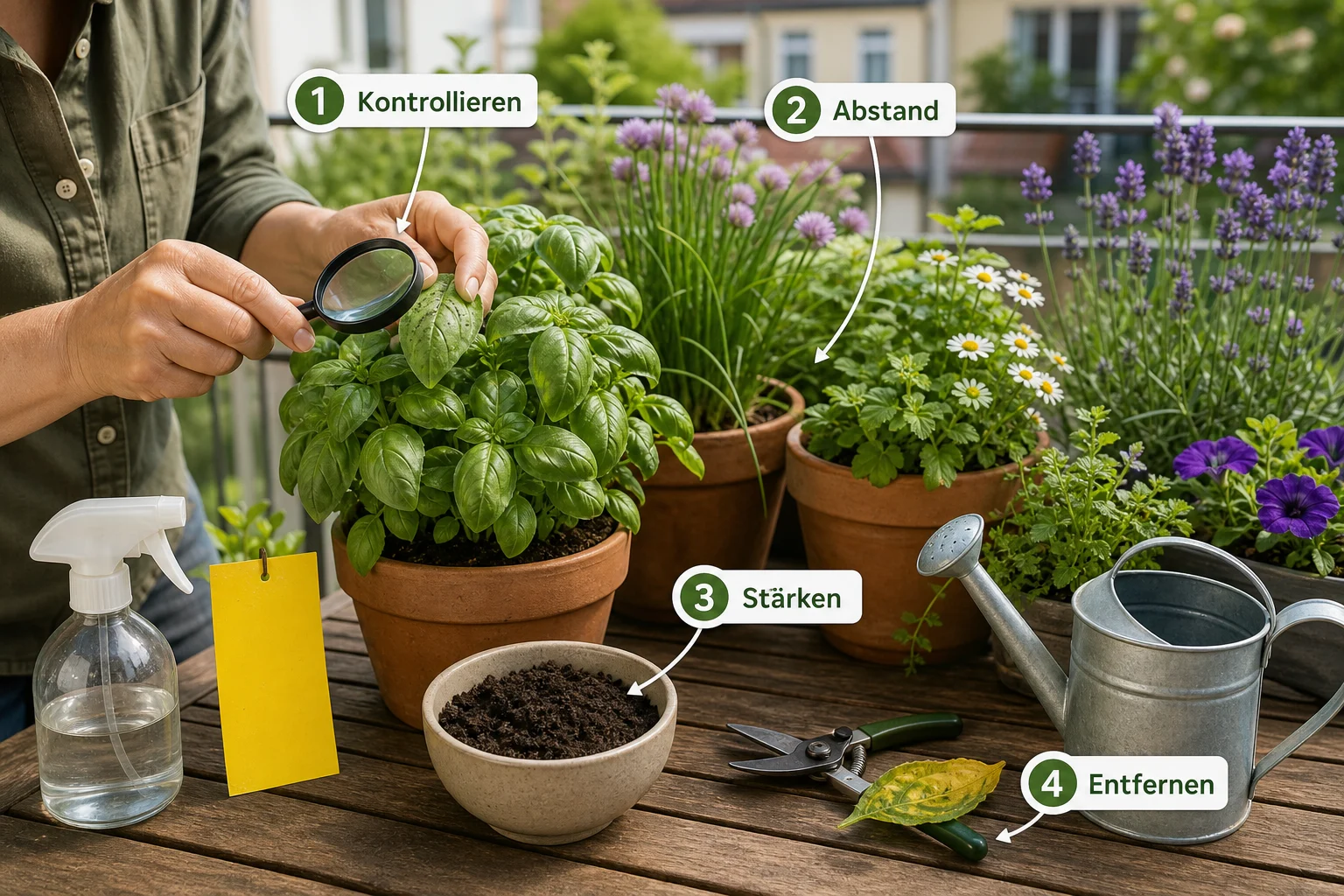 Infografik: Schritt-für-Schritt-Anleitung - Schädlinge Vorbeugen Pflanzen Gesund: erkennen, vorbeugen und lösen