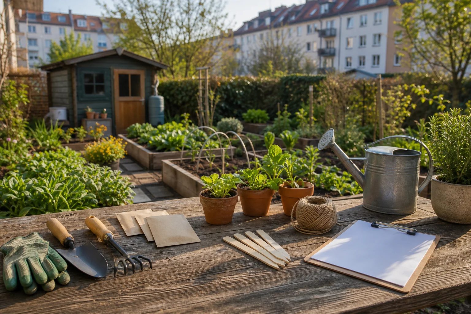 Schrebergarten Erste Schritte Checkliste: praktische Checkliste