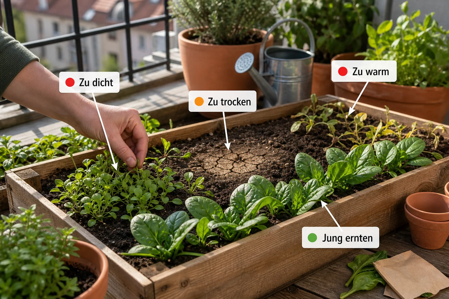 Erklärbild: Häufige Fehler und wie Sie sie vermeiden - Spinat Anbauen Aussaat Erntezeit: Anleitung, Tipps und häufige Fehler