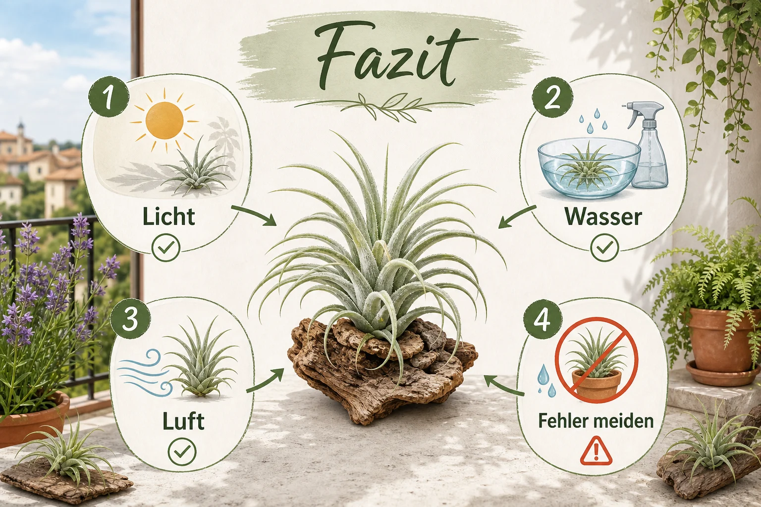 Infografik: Fazit - Tillandsien Pflege Ohne Erde Luftpflanzen: Anleitung, Tipps und häufige Fehler
