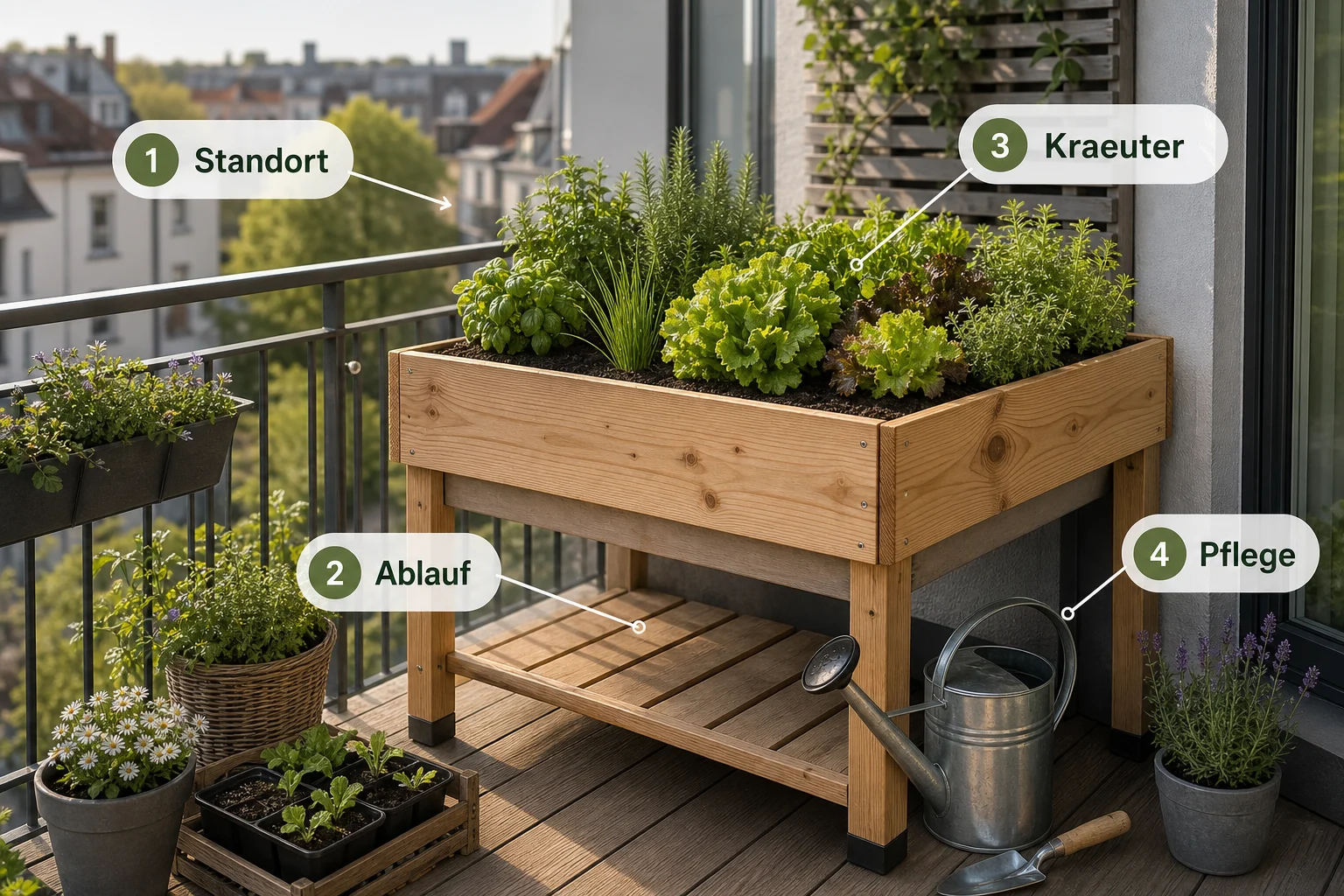 Infografik: Fazit - Tischbeet Balkon Bauen Bepflanzen: Anleitung, Tipps und häufige Fehler